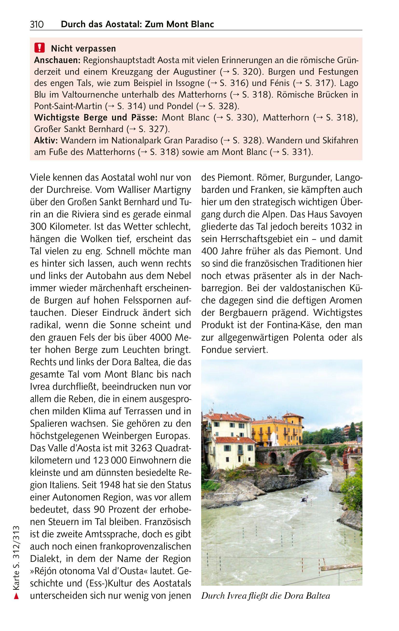 Beispielinhalt (Bild) TRESCHER Reiseführer Piemont