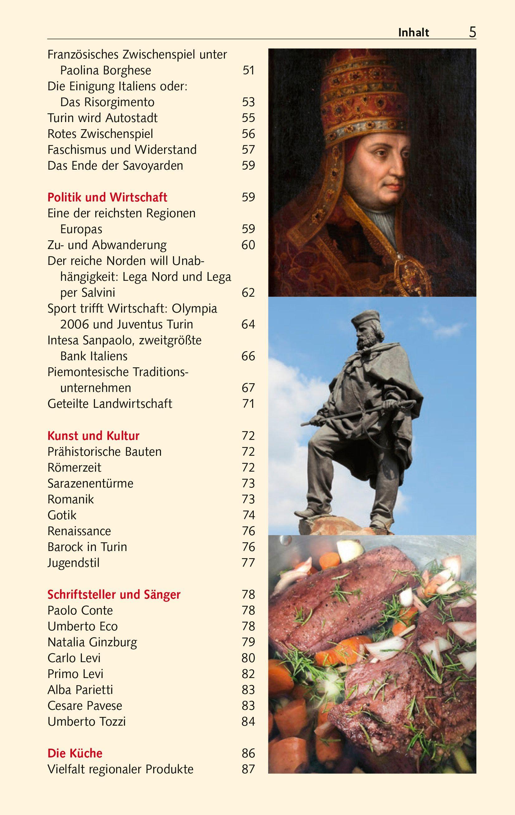 Beispielinhalt (Bild) TRESCHER Reiseführer Piemont