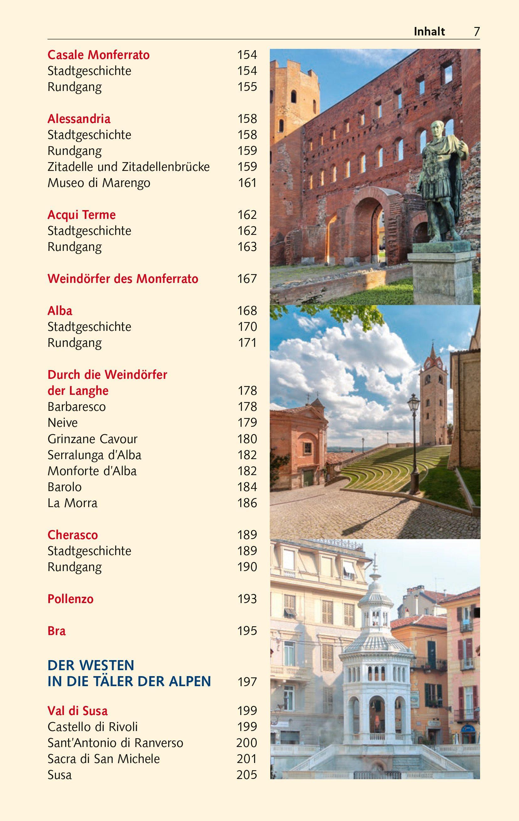 Beispielinhalt (Bild) TRESCHER Reiseführer Piemont