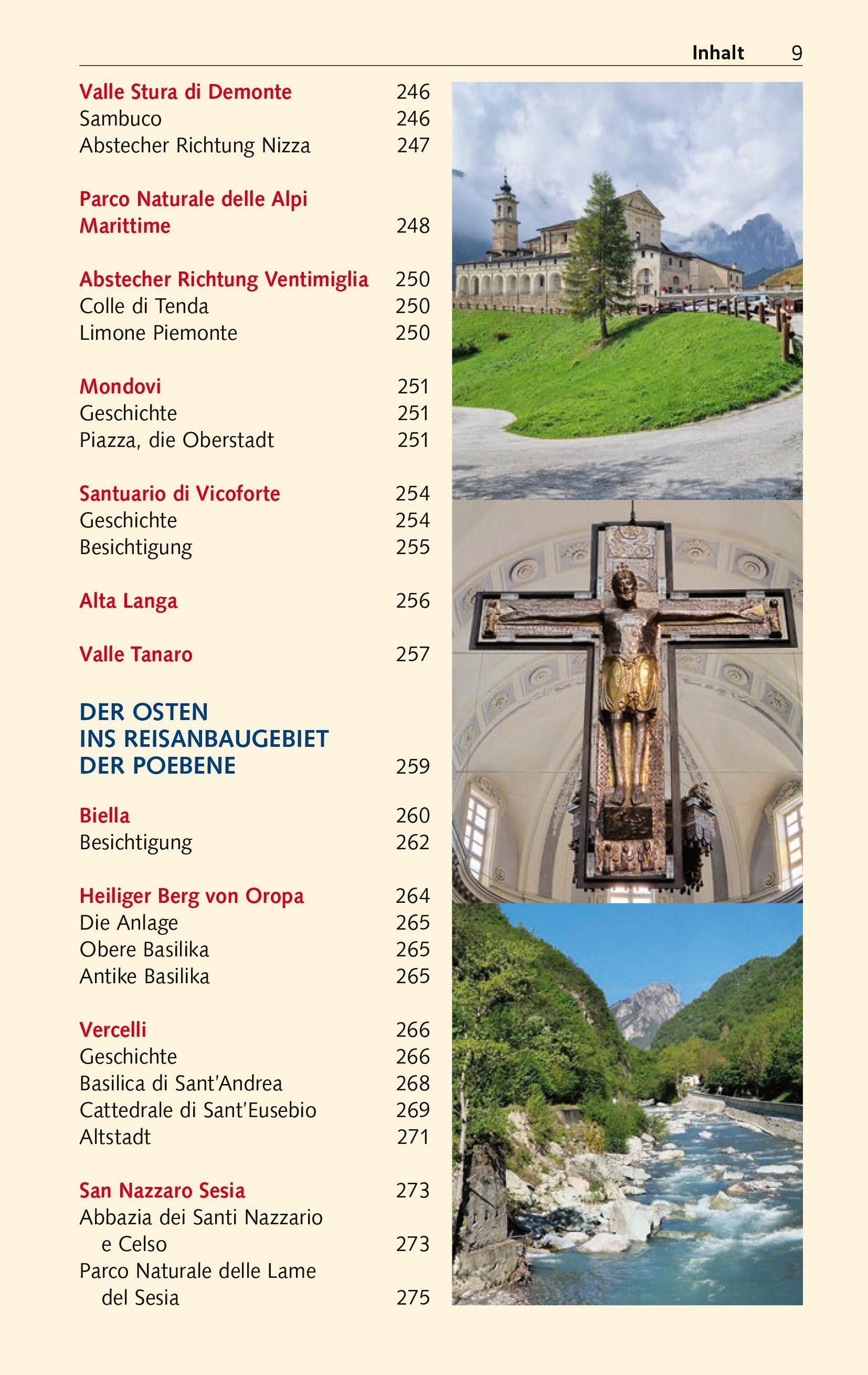 Beispielinhalt (Bild) TRESCHER Reiseführer Piemont