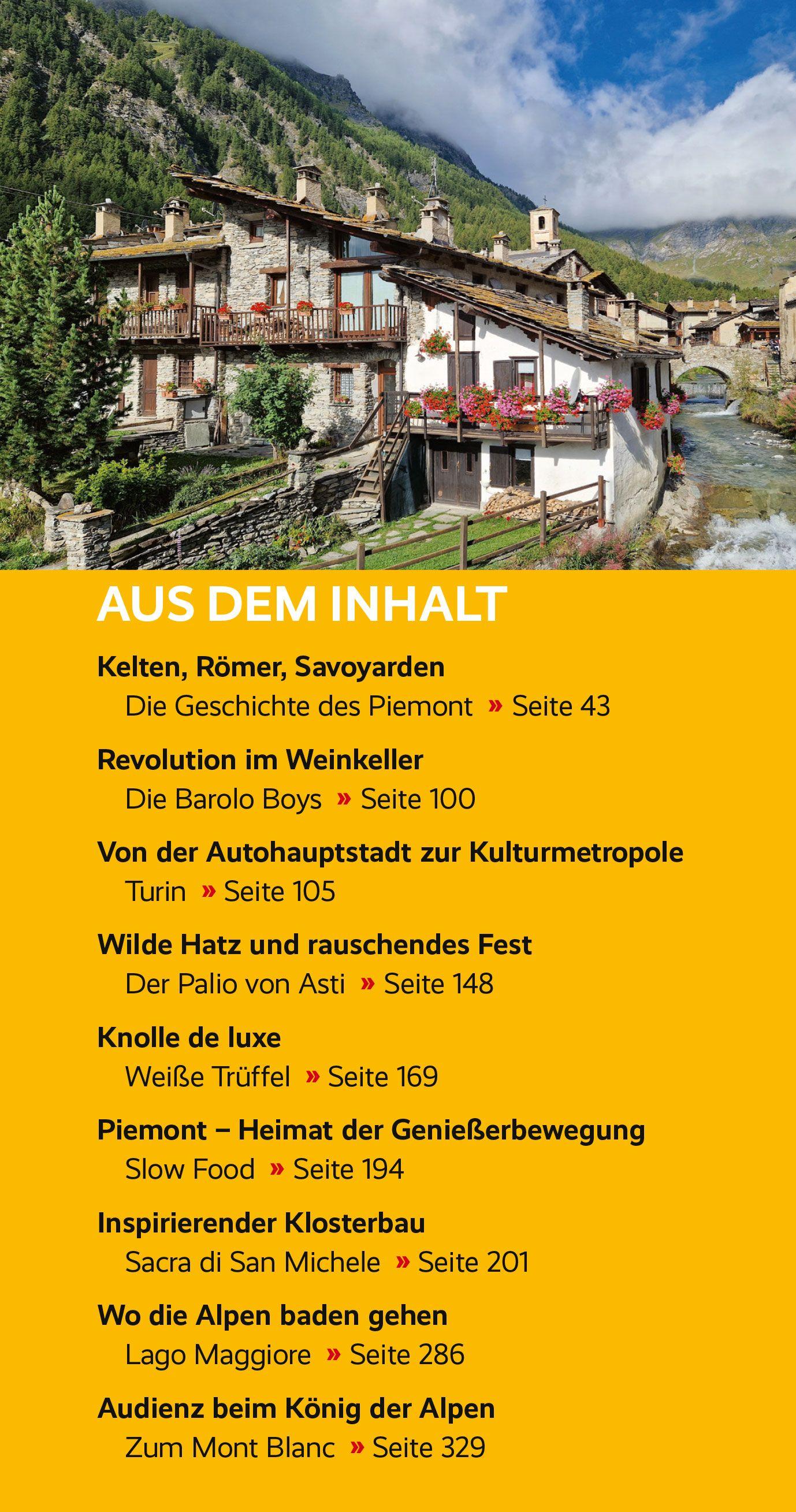 Beispielinhalt (Bild) TRESCHER Reiseführer Piemont