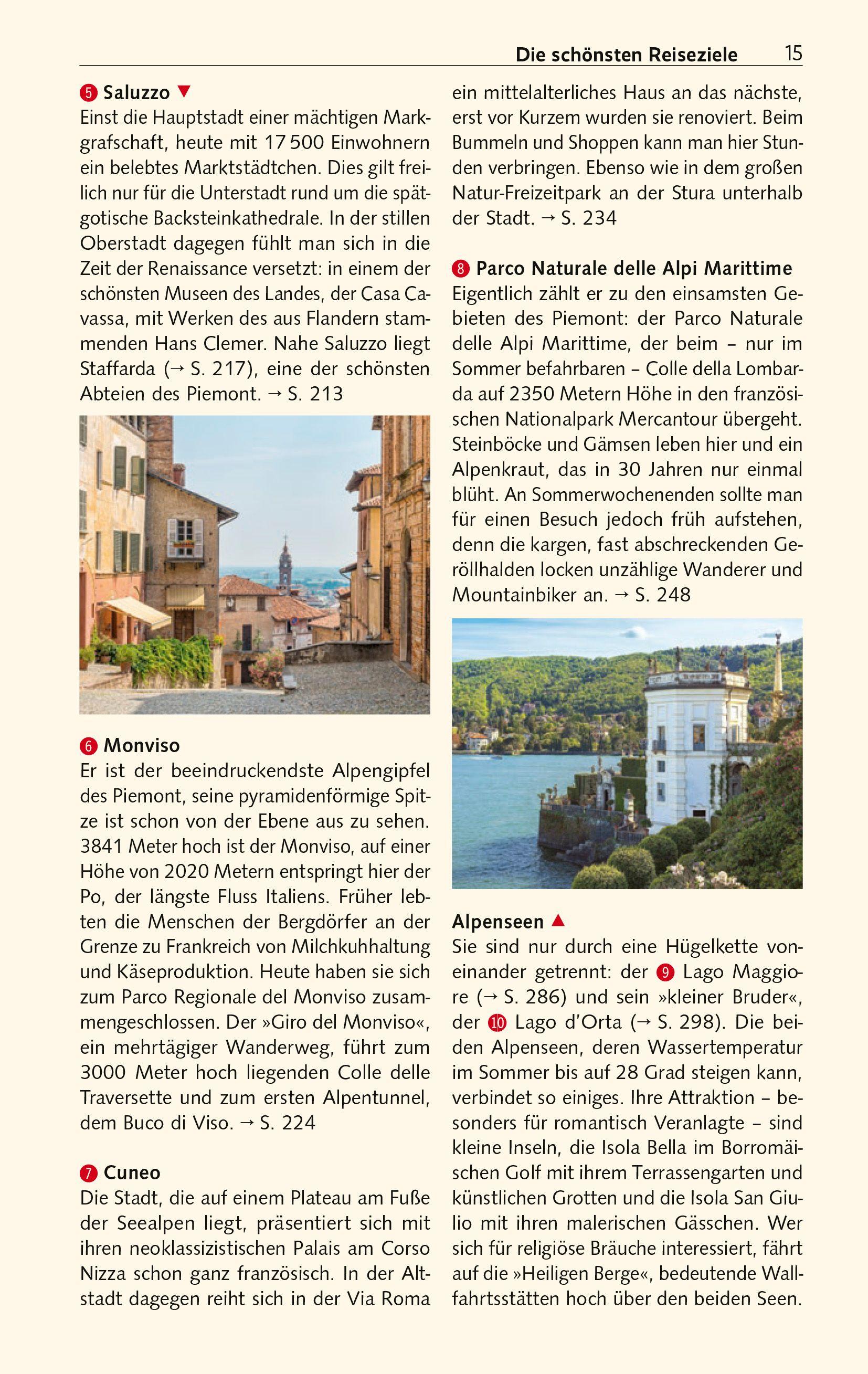 Beispielinhalt (Bild) TRESCHER Reiseführer Piemont