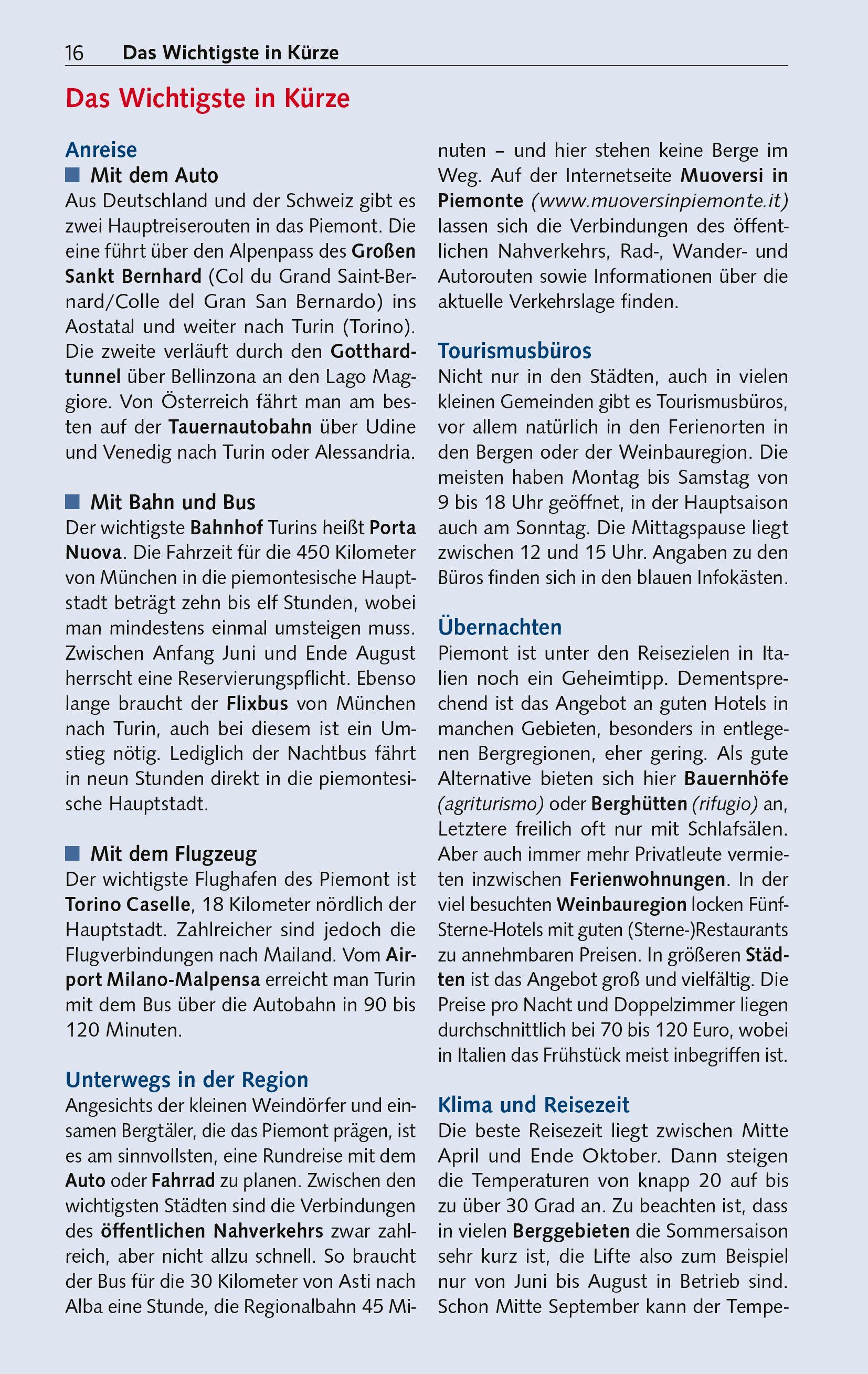 Beispielinhalt (Bild) TRESCHER Reiseführer Piemont