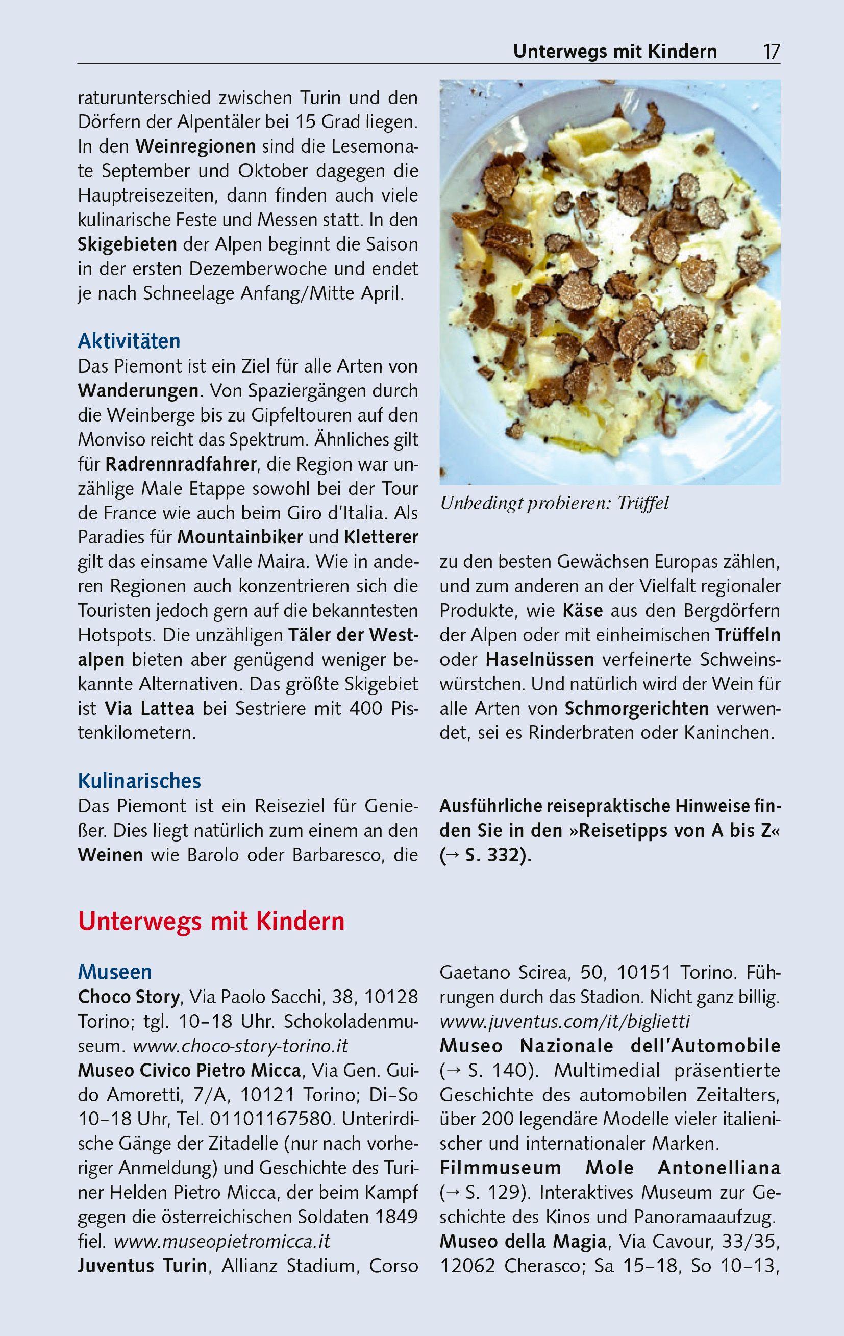 Beispielinhalt (Bild) TRESCHER Reiseführer Piemont