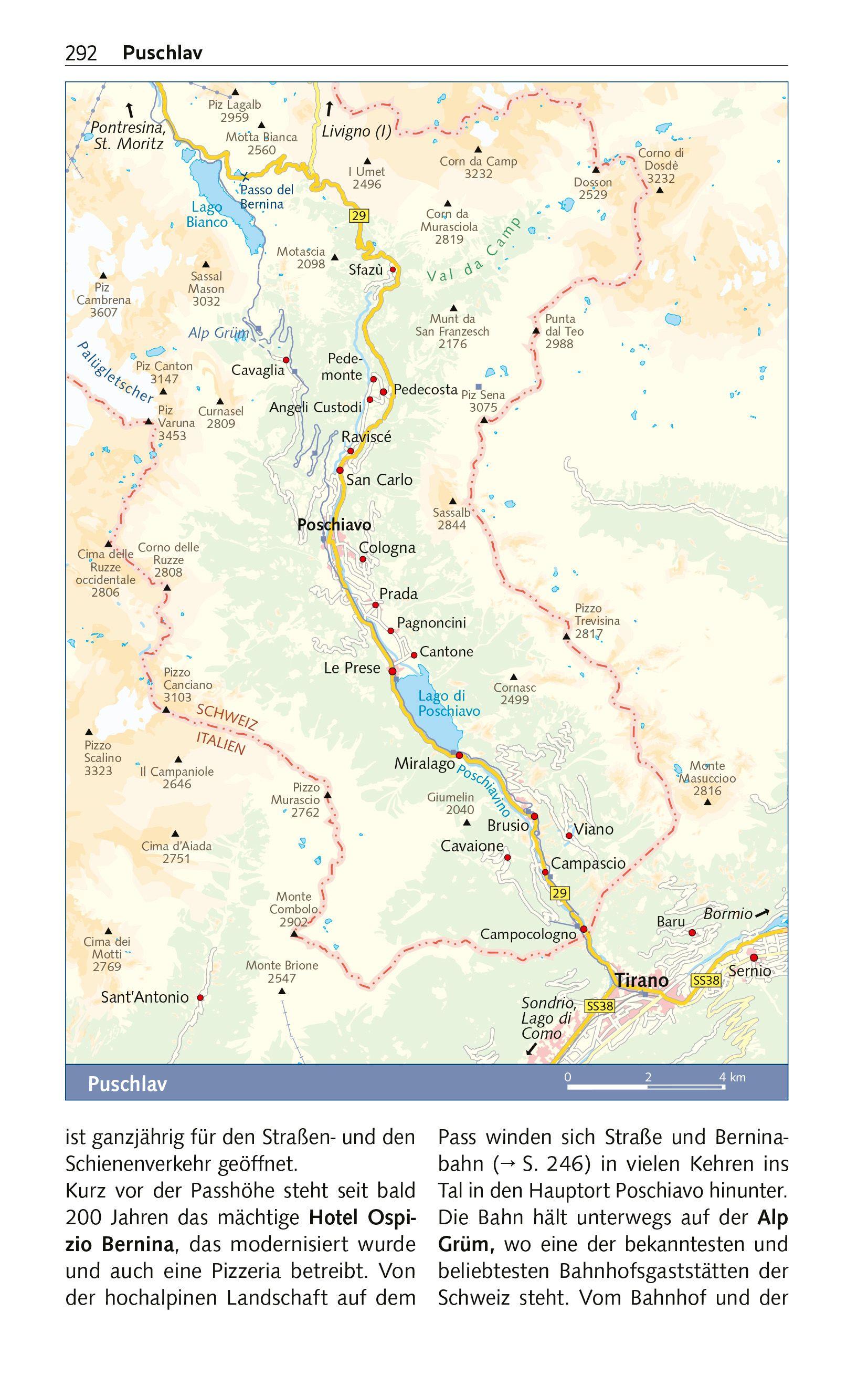 Beispielinhalt (Bild) TRESCHER Reiseführer Graubünden