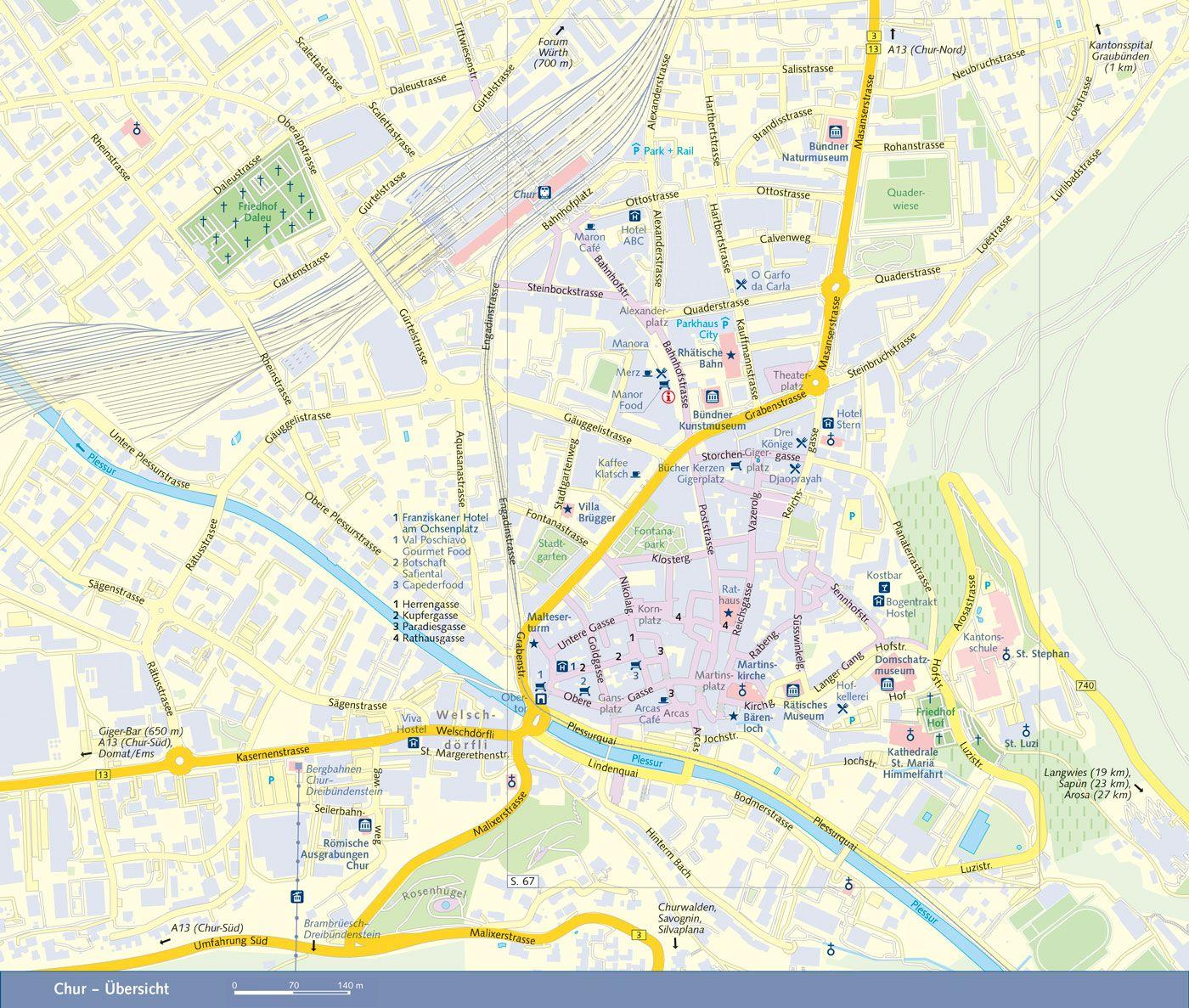 Beispielinhalt (Bild) TRESCHER Reiseführer Graubünden