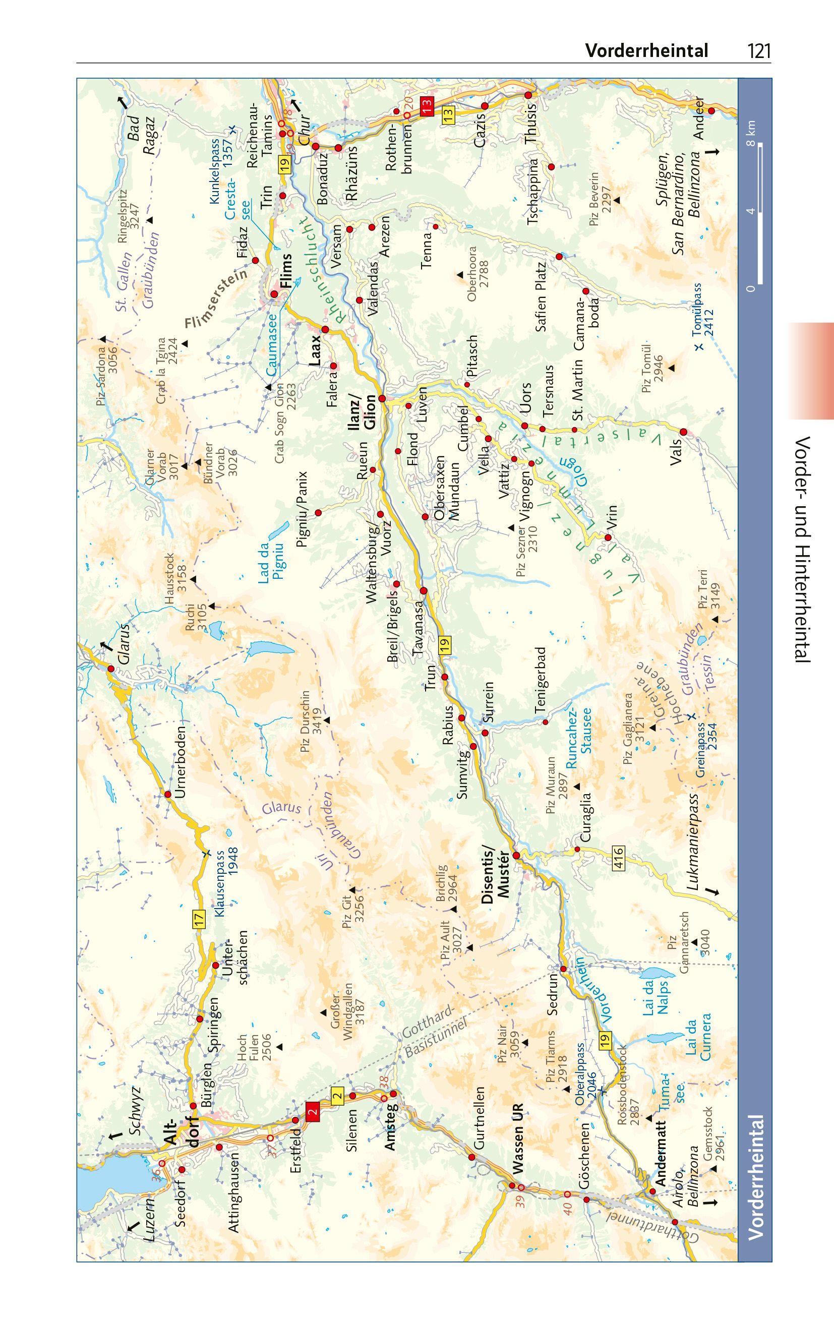 Beispielinhalt (Bild) TRESCHER Reiseführer Graubünden