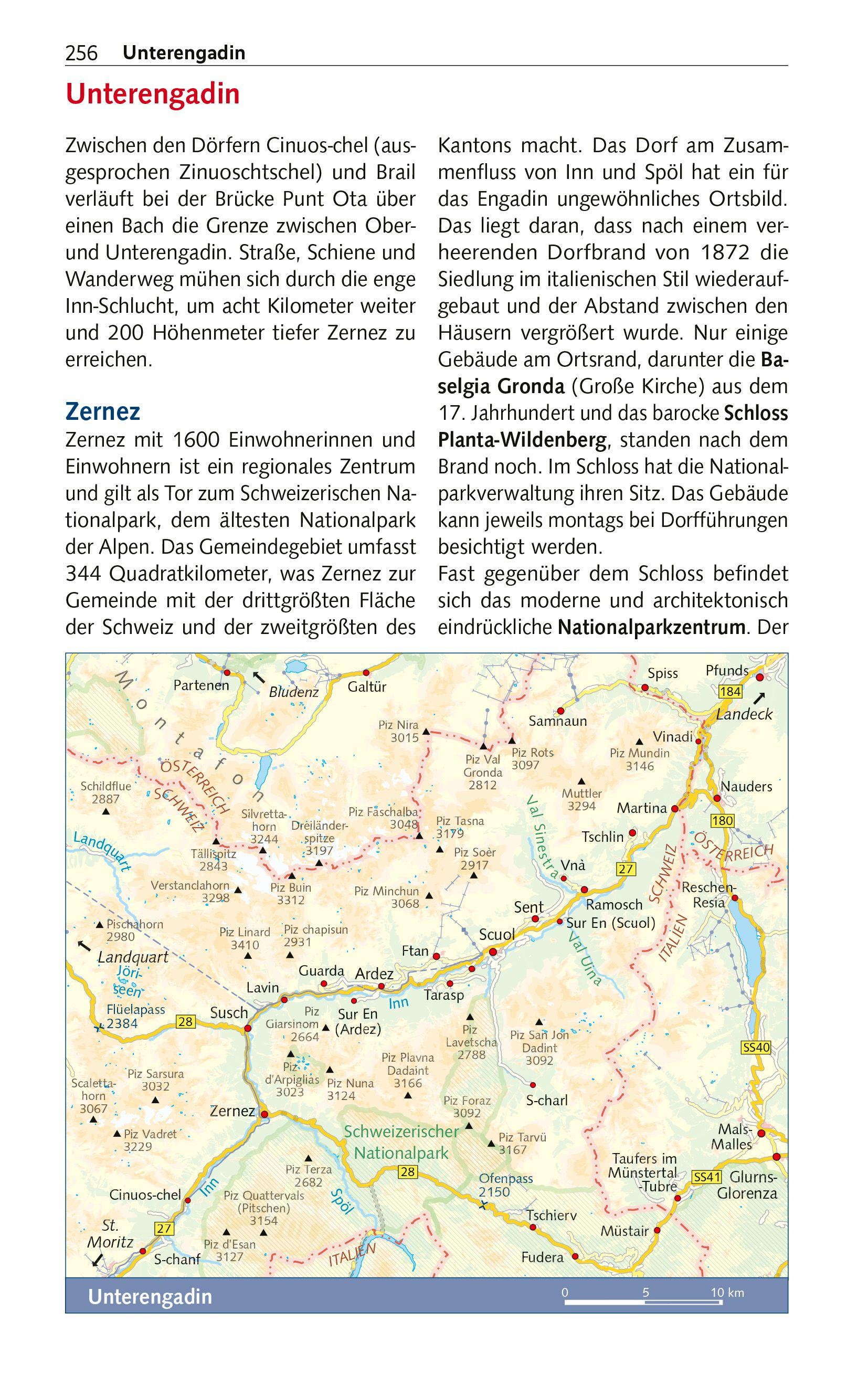 Beispielinhalt (Bild) TRESCHER Reiseführer Graubünden