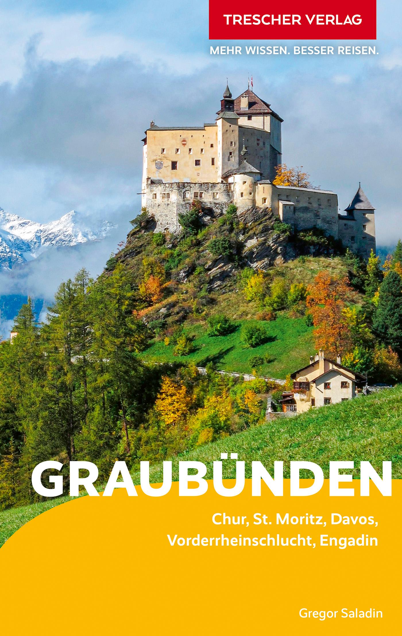 Vorderes Coverbild TRESCHER Reiseführer Graubünden