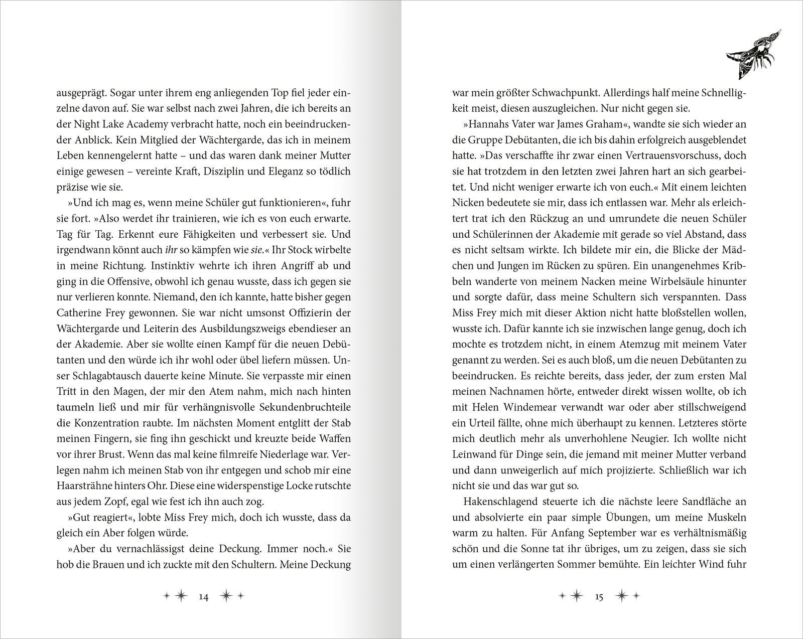 Beispielinhalt (Bild) Night Lake Academy - Die Magie der Nachtfalter (Night Lake Academy 1)