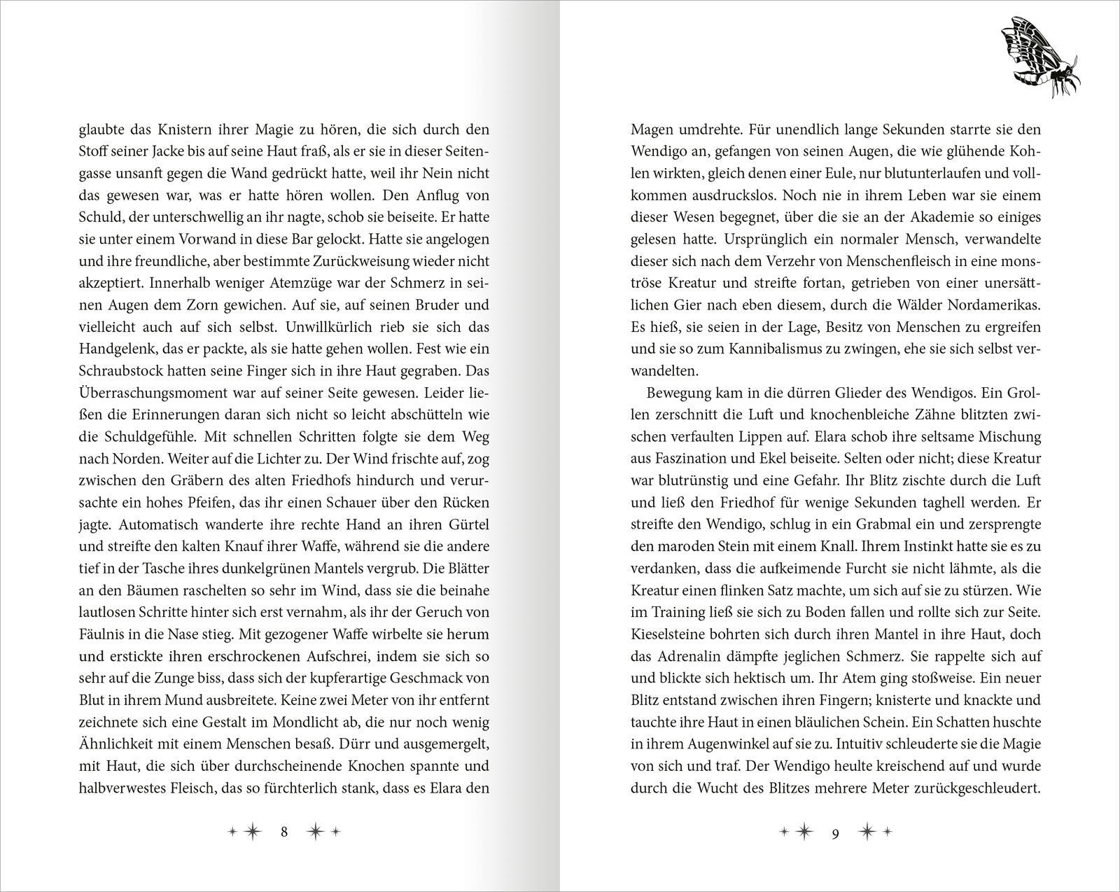 Beispielinhalt (Bild) Night Lake Academy - Die Magie der Nachtfalter (Night Lake Academy 1)