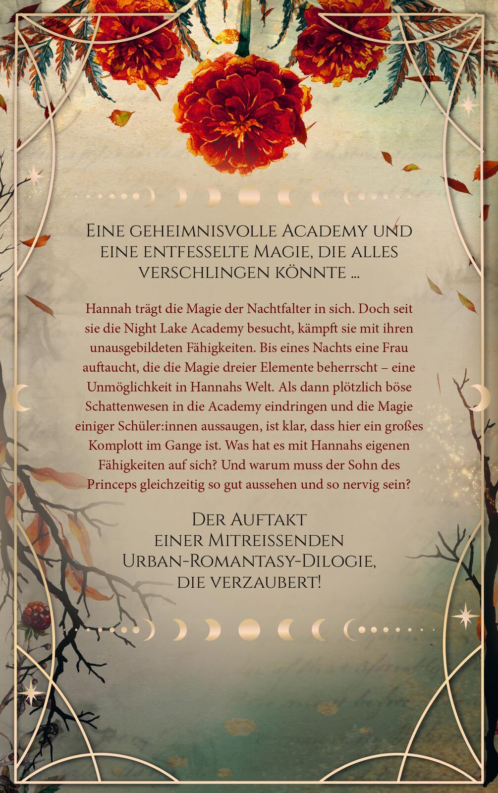 Rückseitencover Night Lake Academy - Die Magie der Nachtfalter (Night Lake Academy 1)