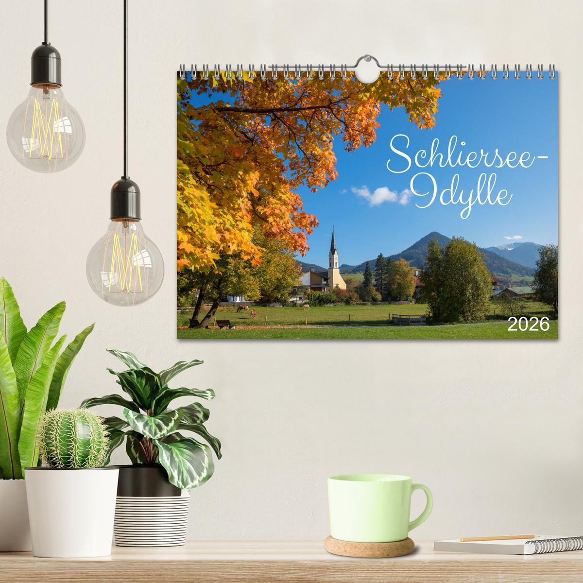 Beispielinhalt (Bild) Schliersee-Idylle (Wandkalender 2026 DIN A4 quer), CALVENDO Monatskalender
