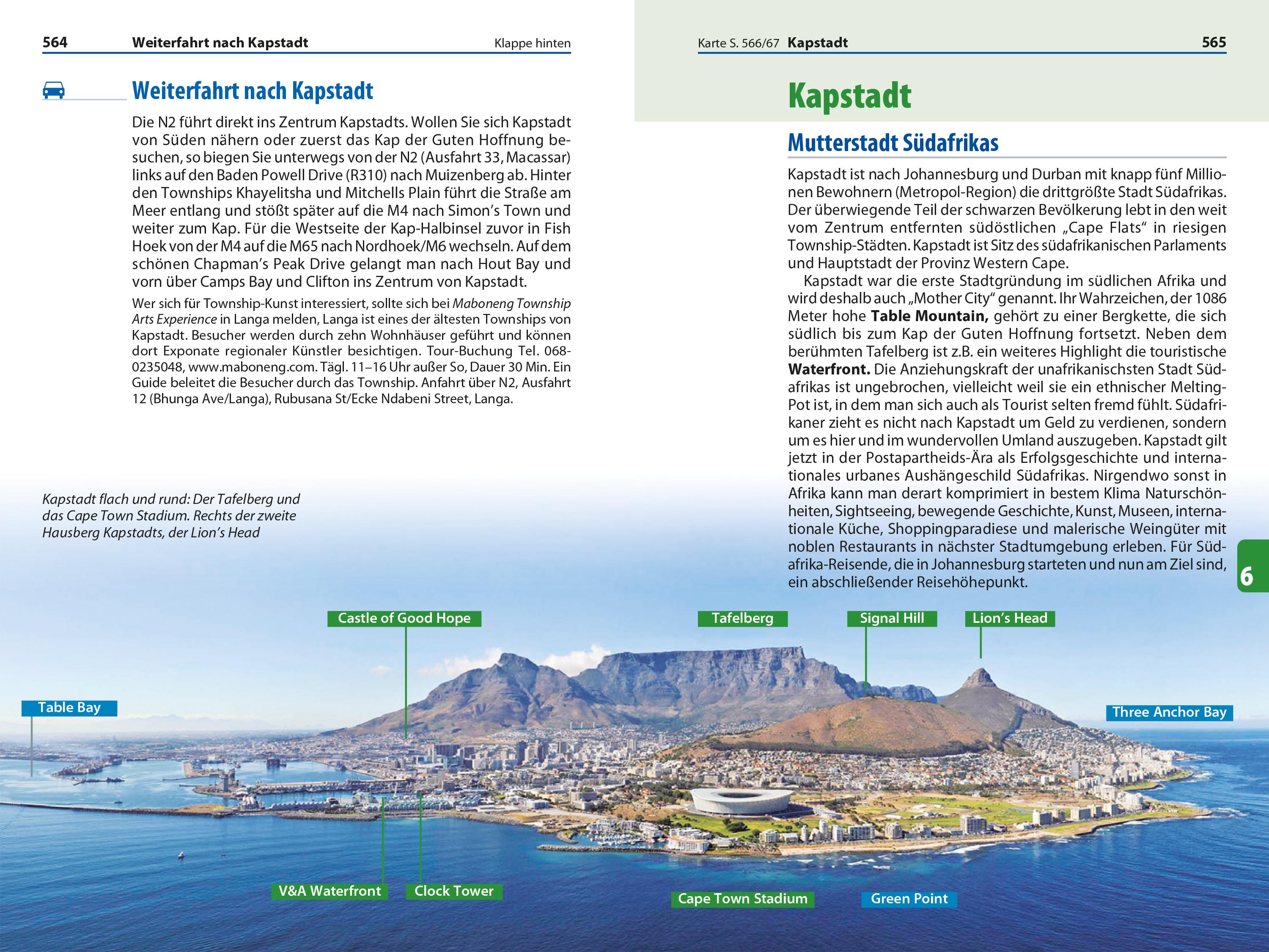 Beispielinhalt (Bild) Reise Know-How Reiseführer Südafrika