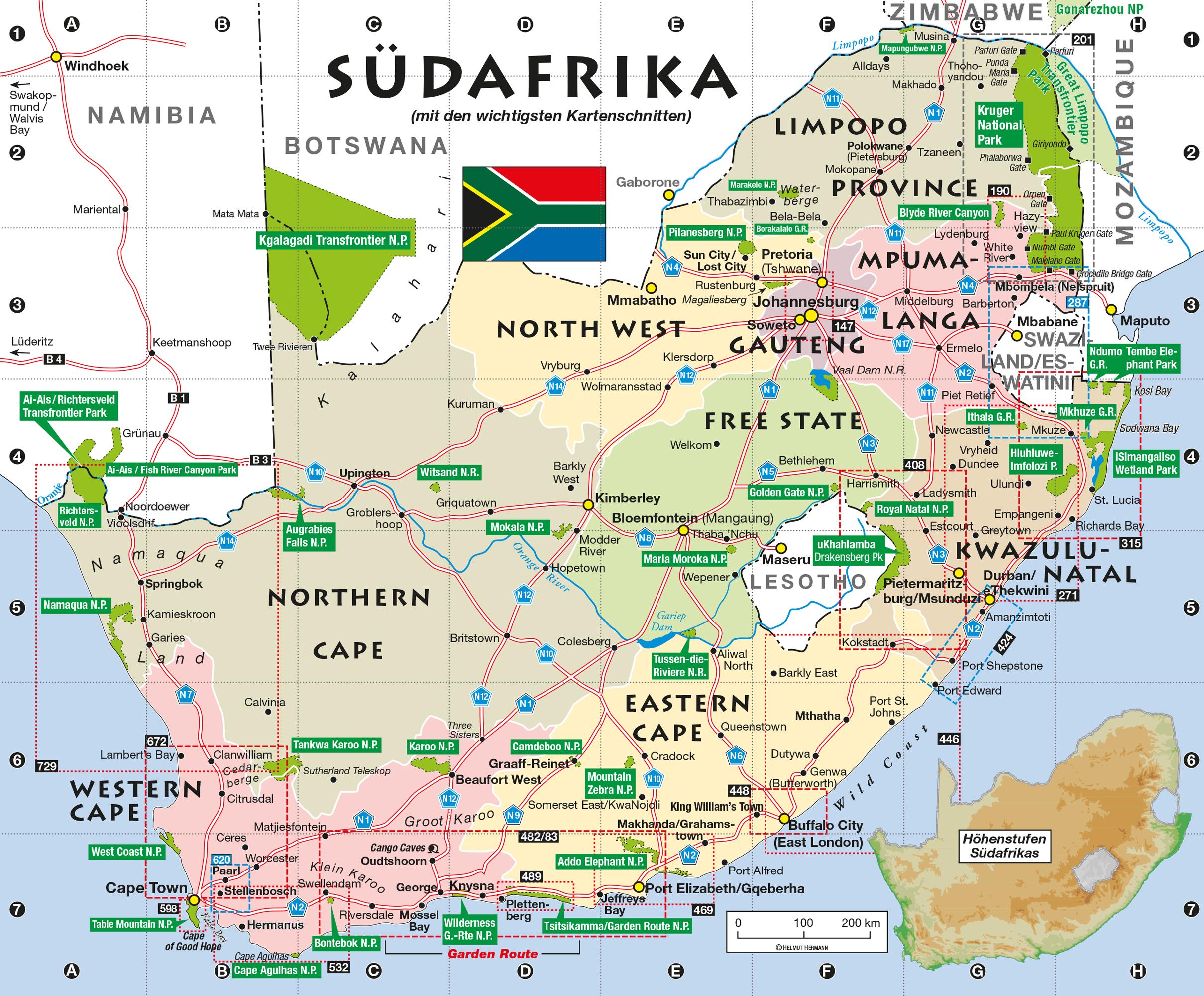 Beispielinhalt (Bild) Reise Know-How Reiseführer Südafrika