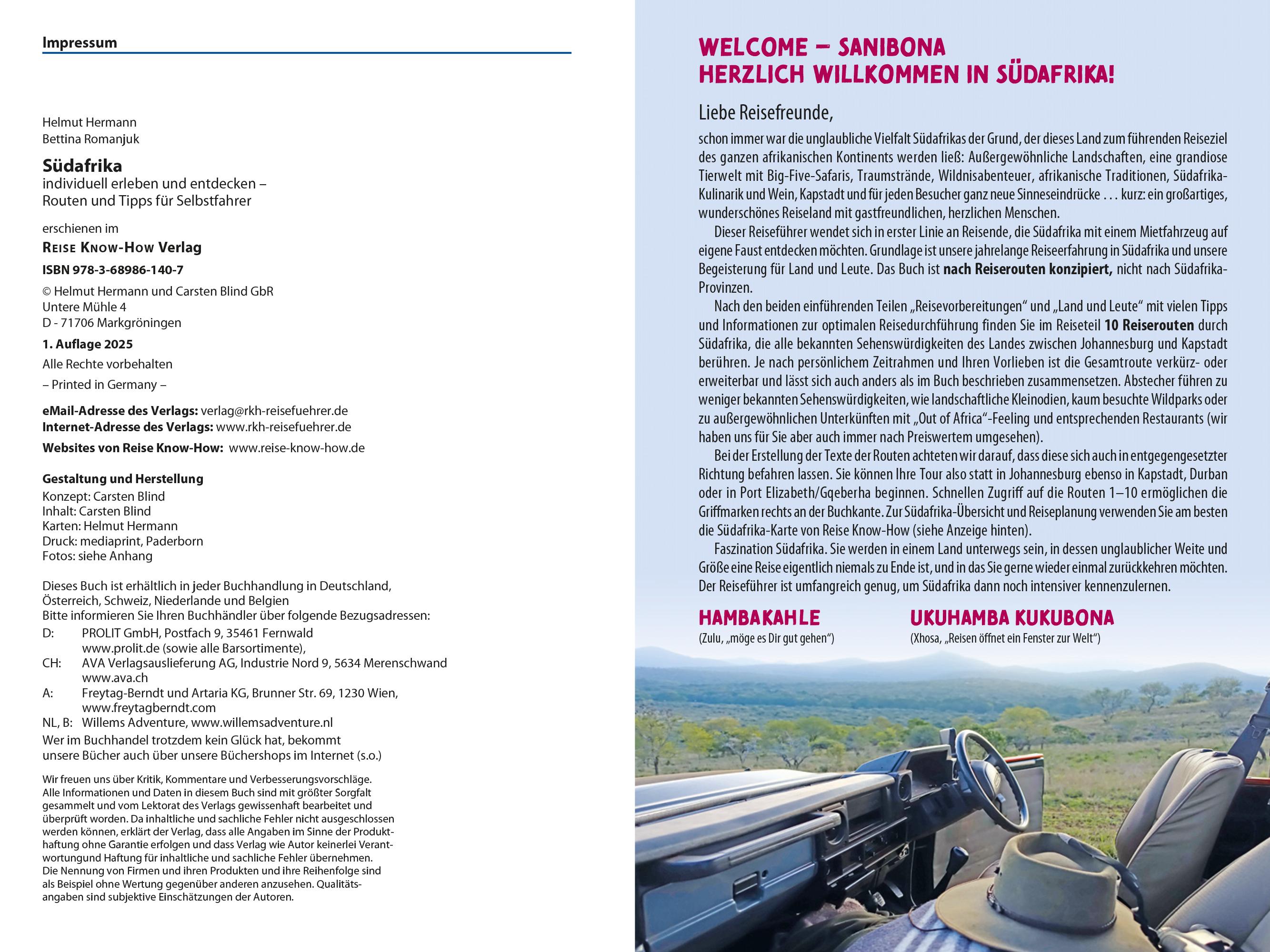 Beispielinhalt (Bild) Reise Know-How Reiseführer Südafrika