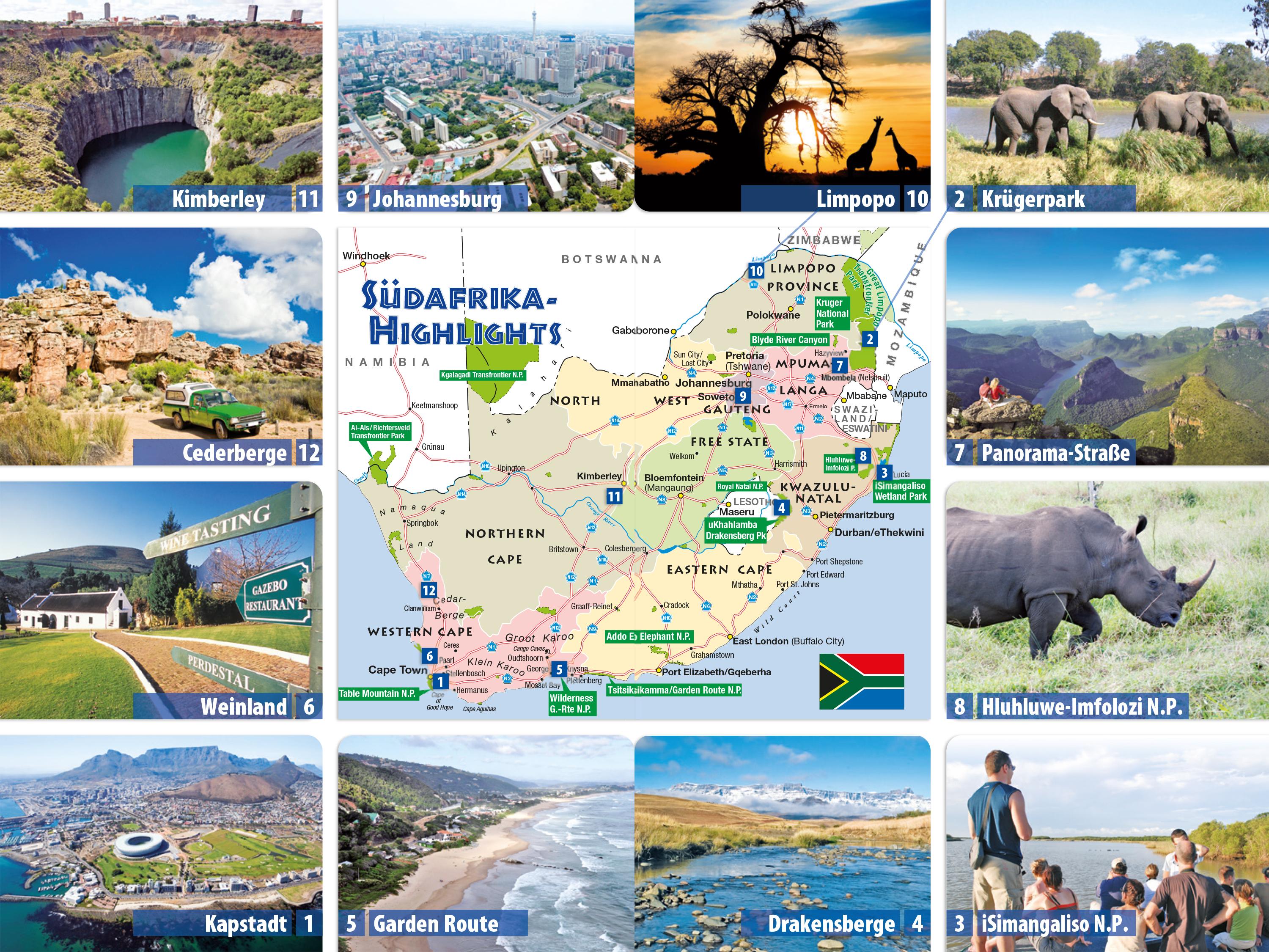 Beispielinhalt (Bild) Reise Know-How Reiseführer Südafrika