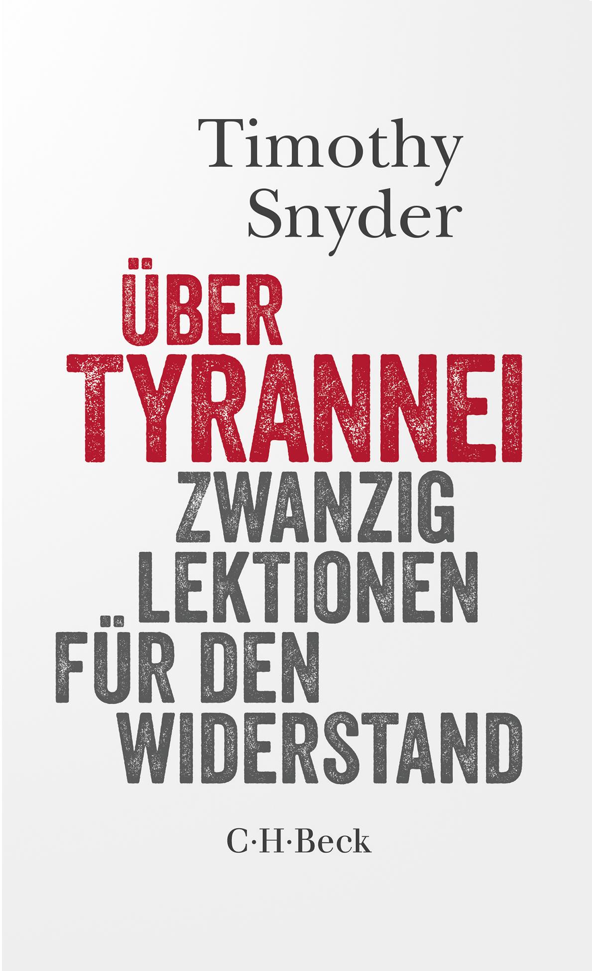 Vorderes Coverbild Über Tyrannei