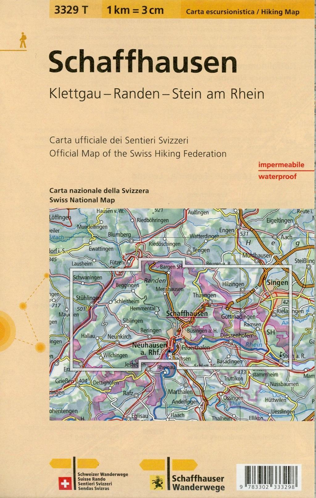Beispielinhalt (Bild) Swisstopo 1 : 33 333 Schaffhausen