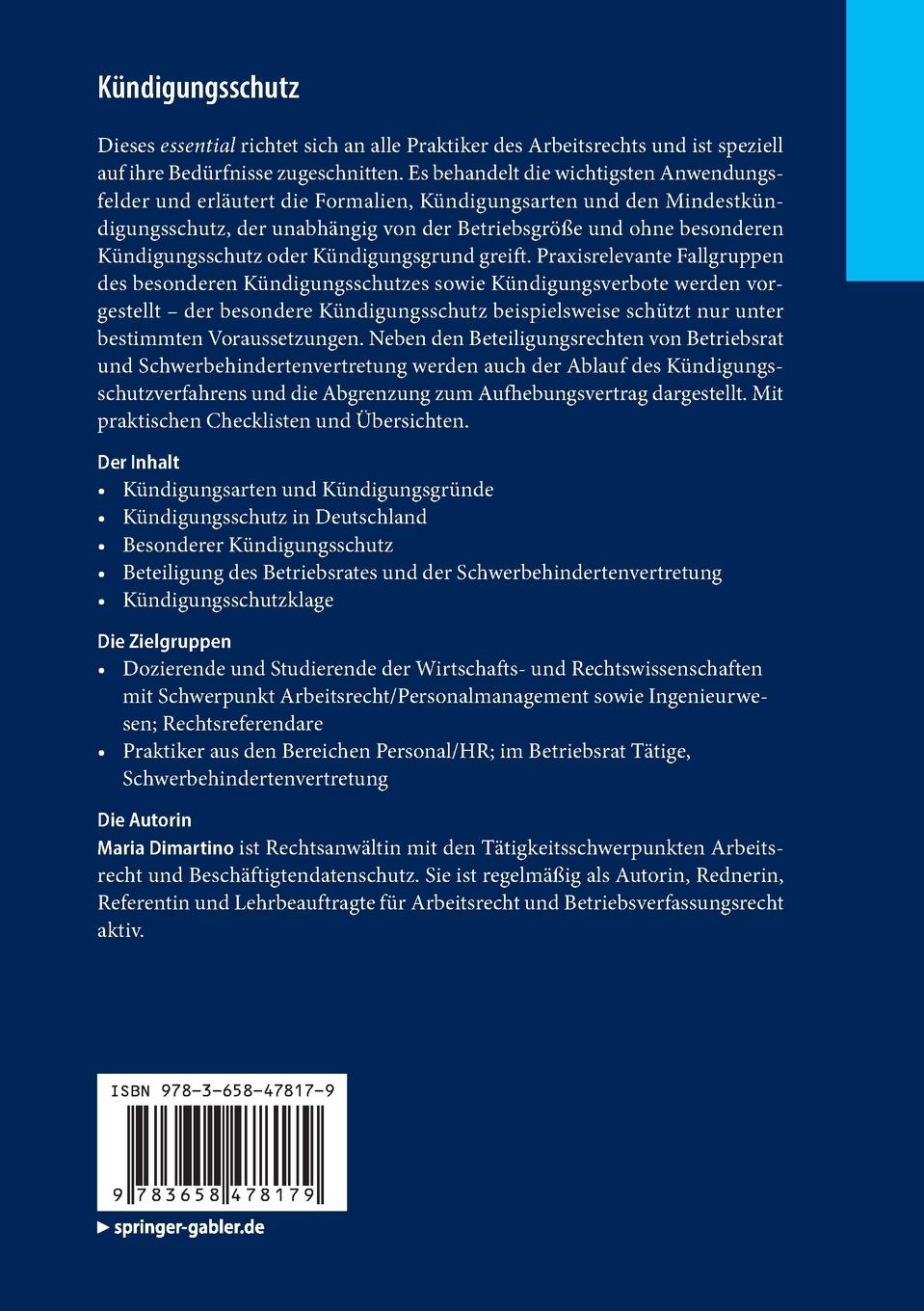 Rückseitencover Kündigungsschutz