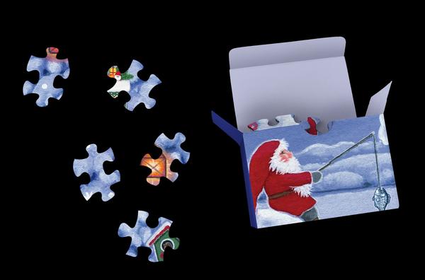 Beispielinhalt (Bild) Puzzle-Adventskalender 'Tomtes Weihnachtszauber'