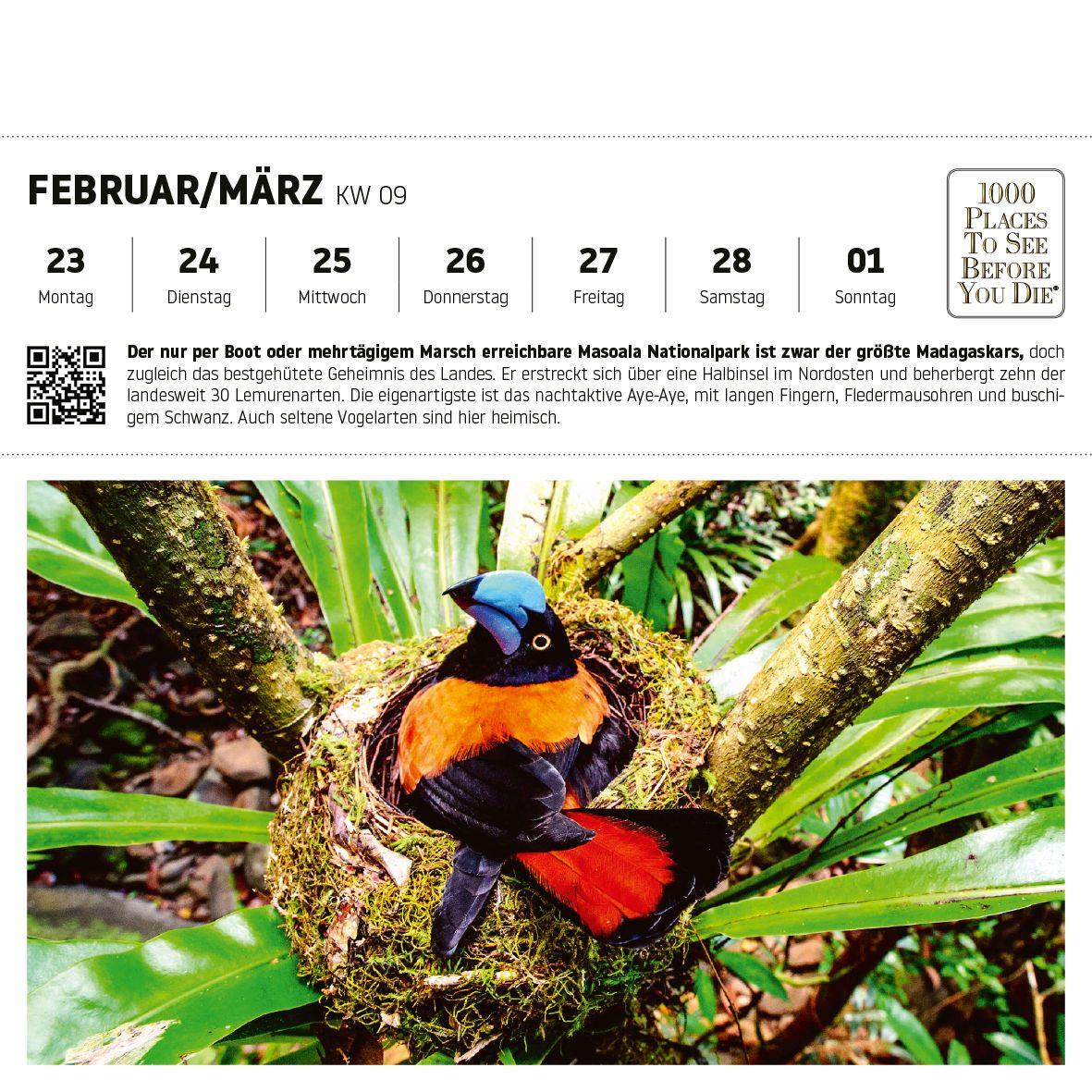 Beispielinhalt (Bild) Nationalparks und Naturparadiese Postkartenkalender