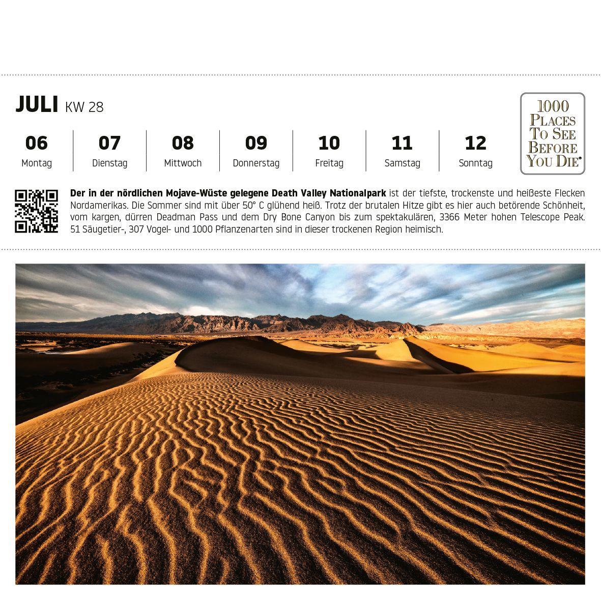 Beispielinhalt (Bild) Nationalparks und Naturparadiese Postkartenkalender