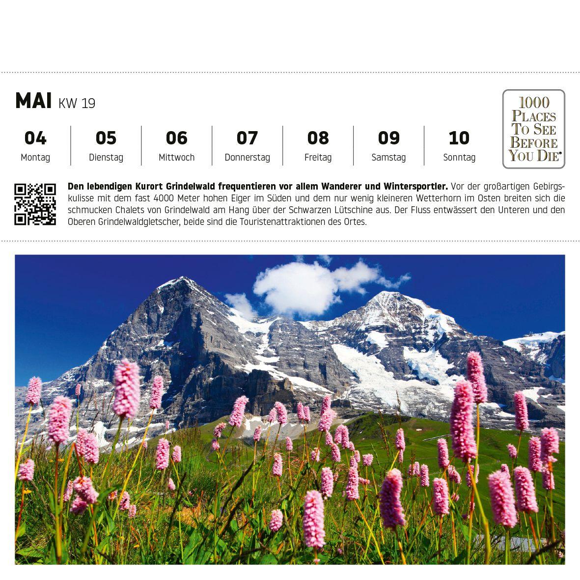 Beispielinhalt (Bild) Schweiz Postkartenkalender im Format 17,5 x 17,5