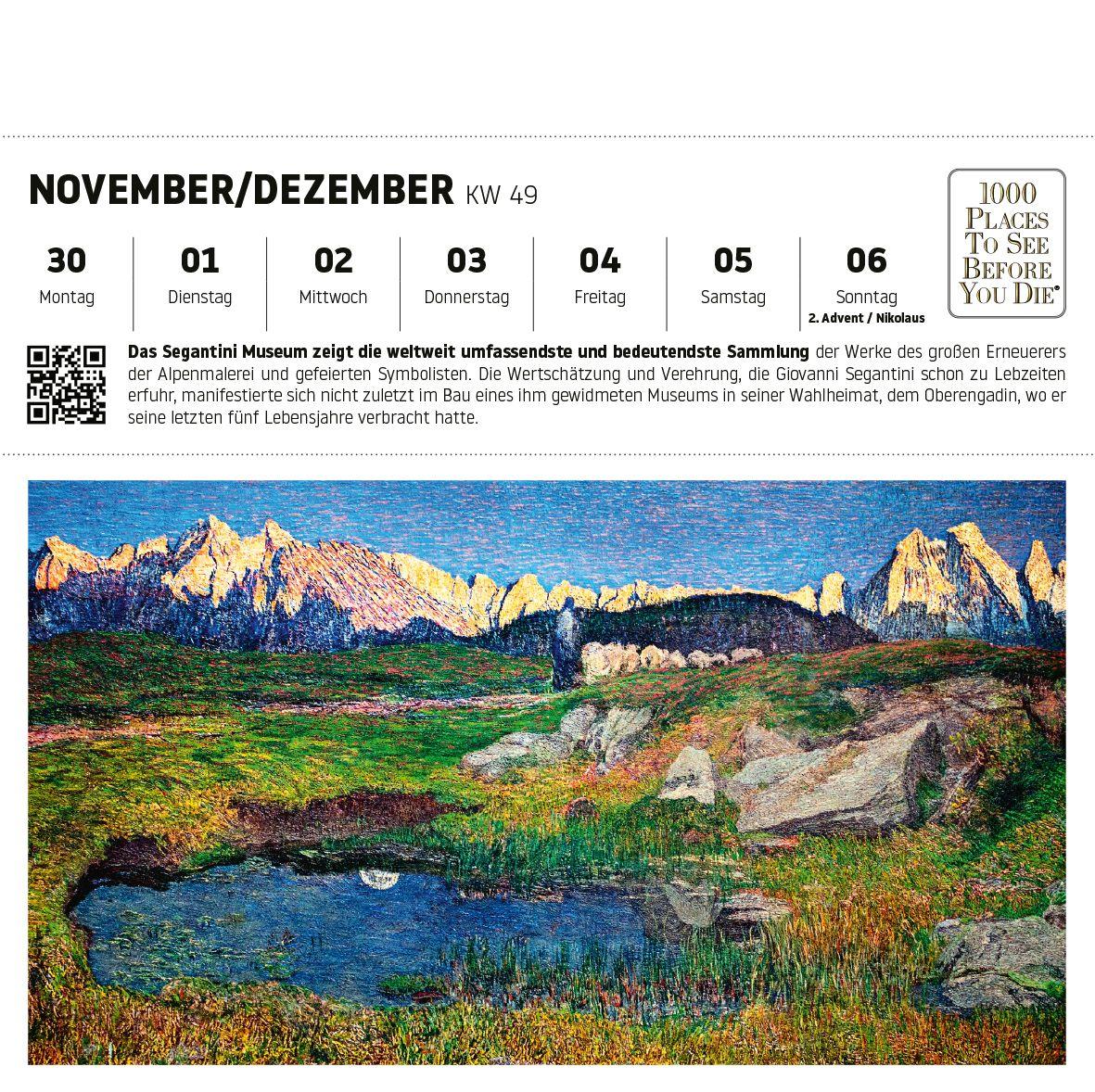 Beispielinhalt (Bild) Schweiz Postkartenkalender im Format 17,5 x 17,5