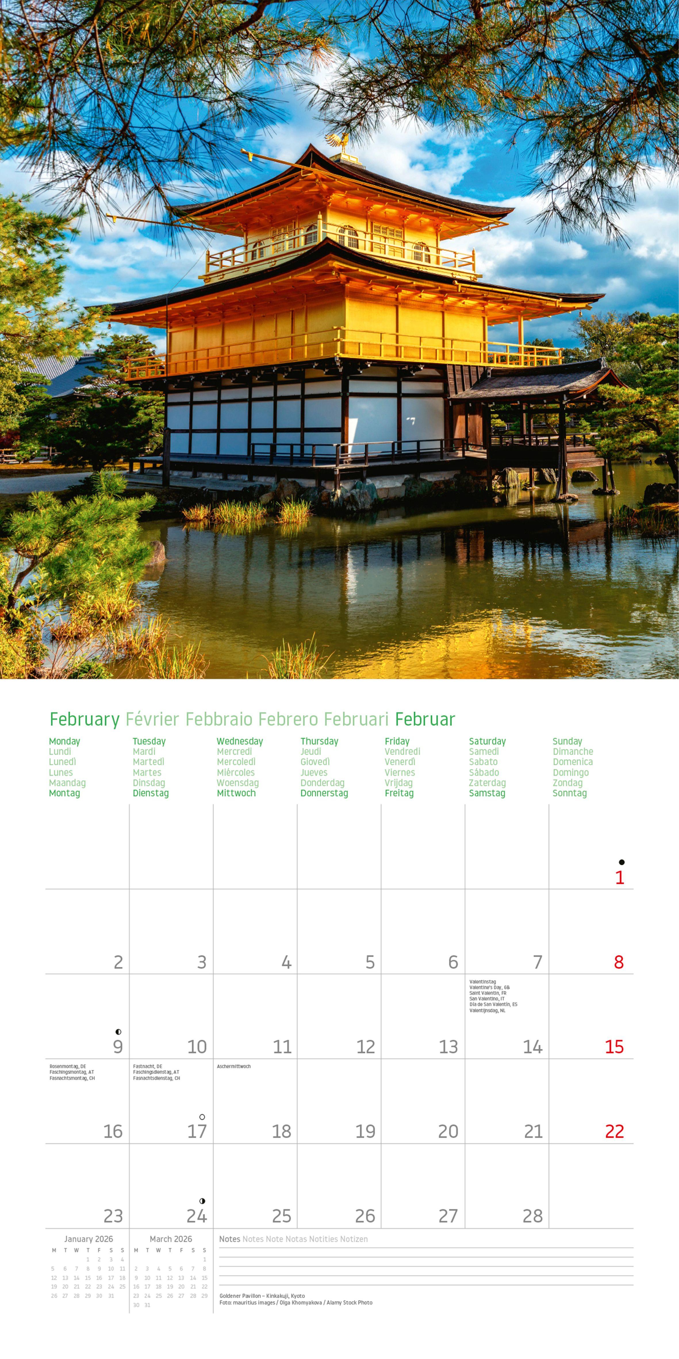 Beispielinhalt (Bild) Japan - Broschürenkalender im Format 30 x 30