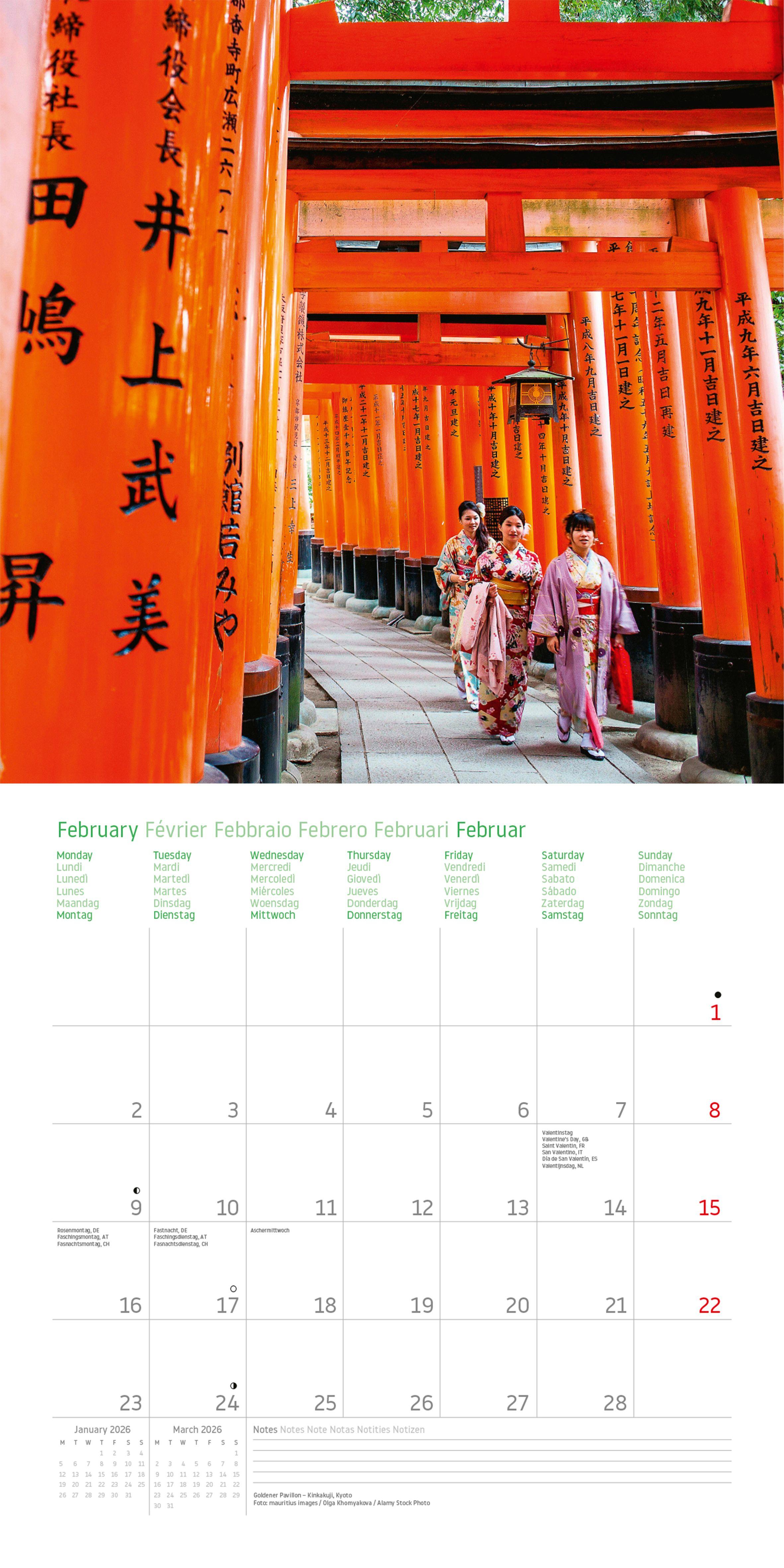 Beispielinhalt (Bild) Japan - Broschürenkalender im Format 30 x 30