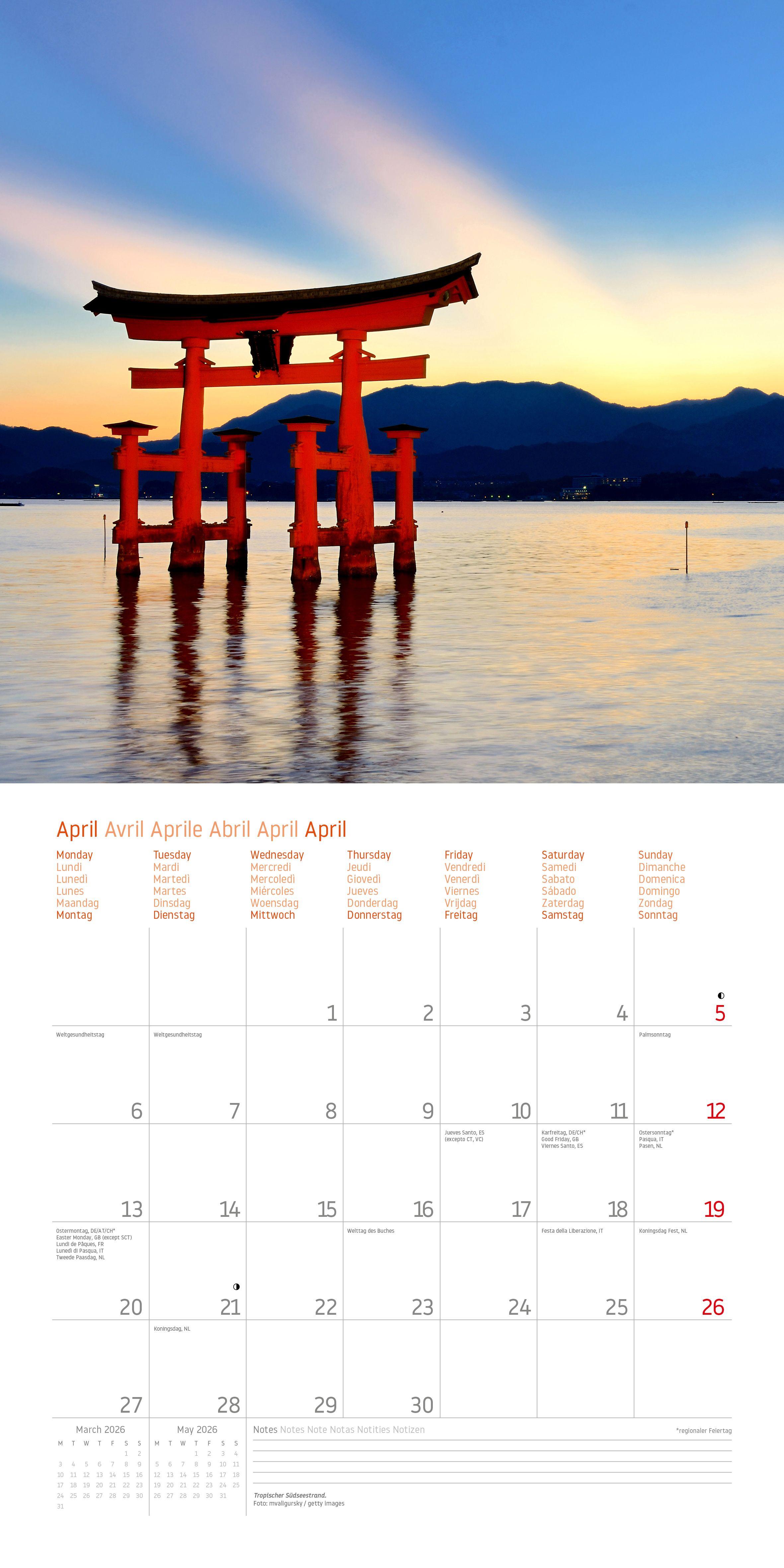 Beispielinhalt (Bild) Japan - Broschürenkalender im Format 30 x 30