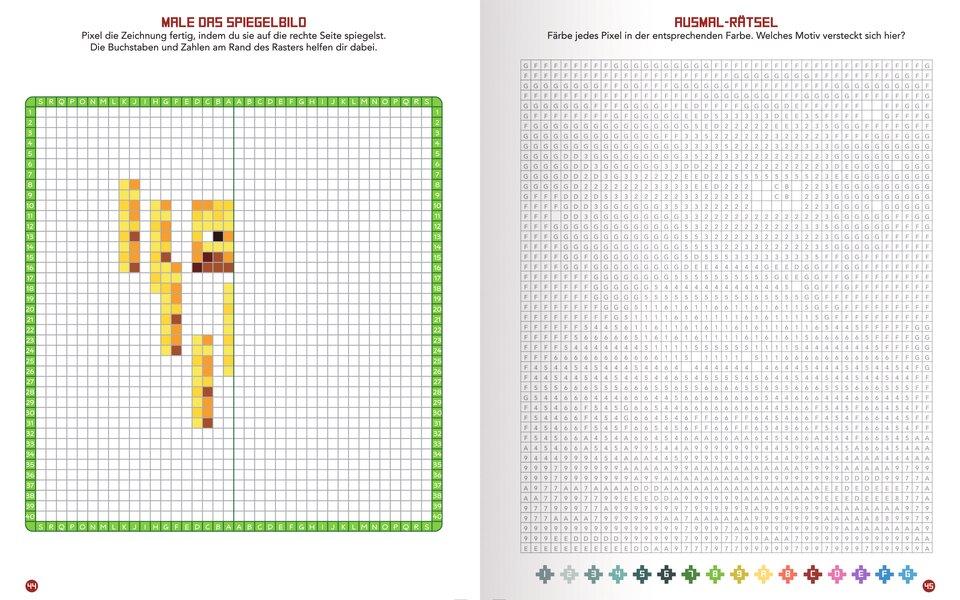 Beispielinhalt (Bild) Pixel-Malbuch für Minecrafter - Noch mehr Monster - 70 Pixel-Ausmalbilder aus der Minecraft-Welt