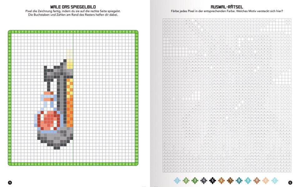 Beispielinhalt (Bild) Pixel-Malbuch für Minecrafter - Crafting Spezial - 70 Pixel-Ausmalbilder aus der Minecraft-Welt