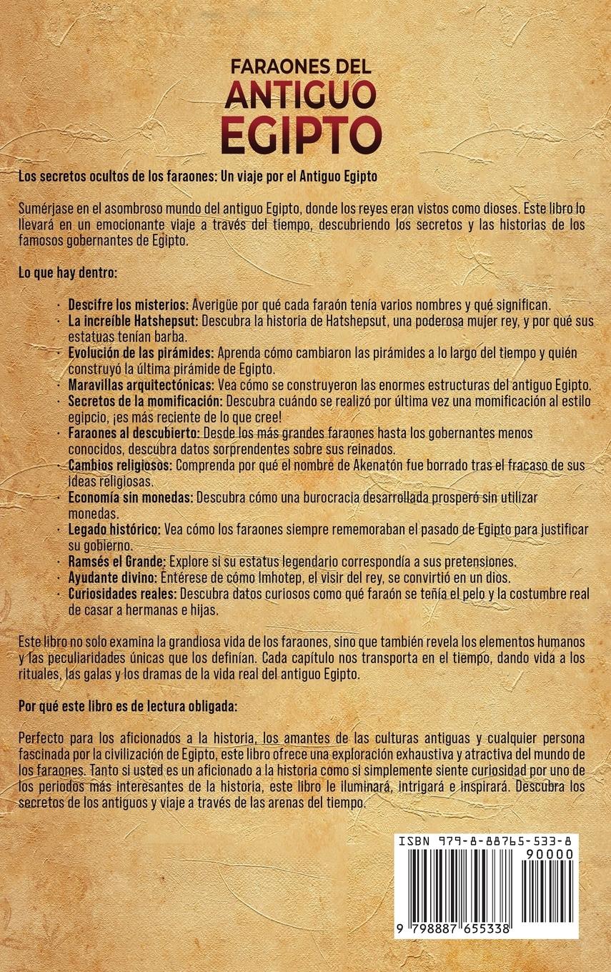 Rückseitencover Faraones del Antiguo Egipto