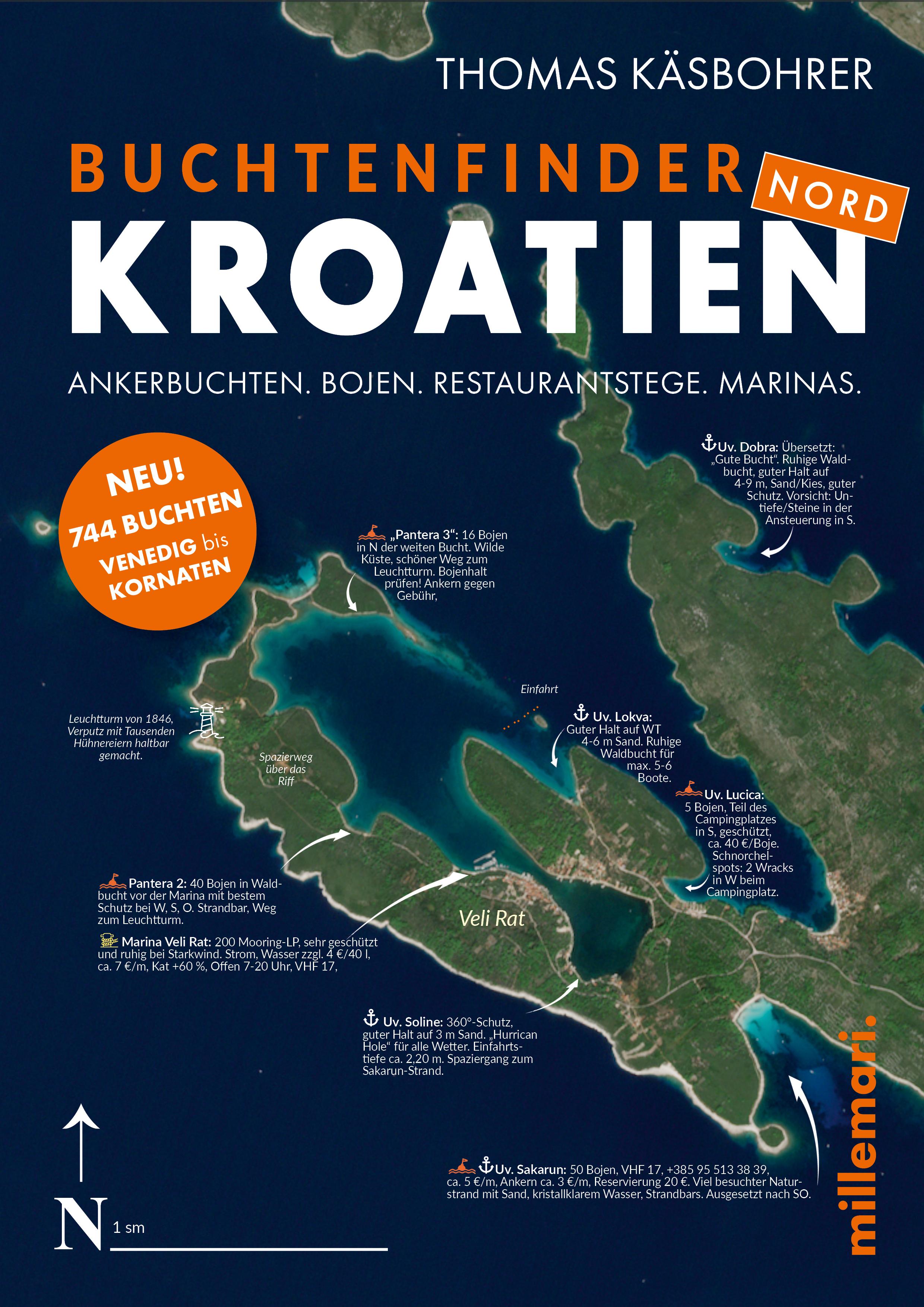 Vorderes Coverbild Buchtenfinder Kroatien Nord - Ausgabe 2025