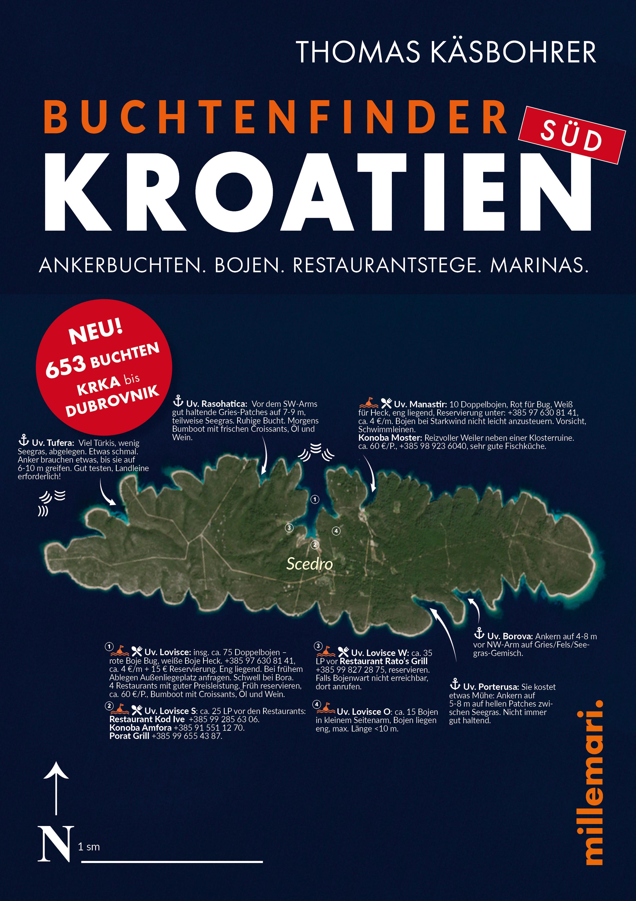 Vorderes Coverbild Buchtenfinder Kroatien Süd - Ausgabe 2025