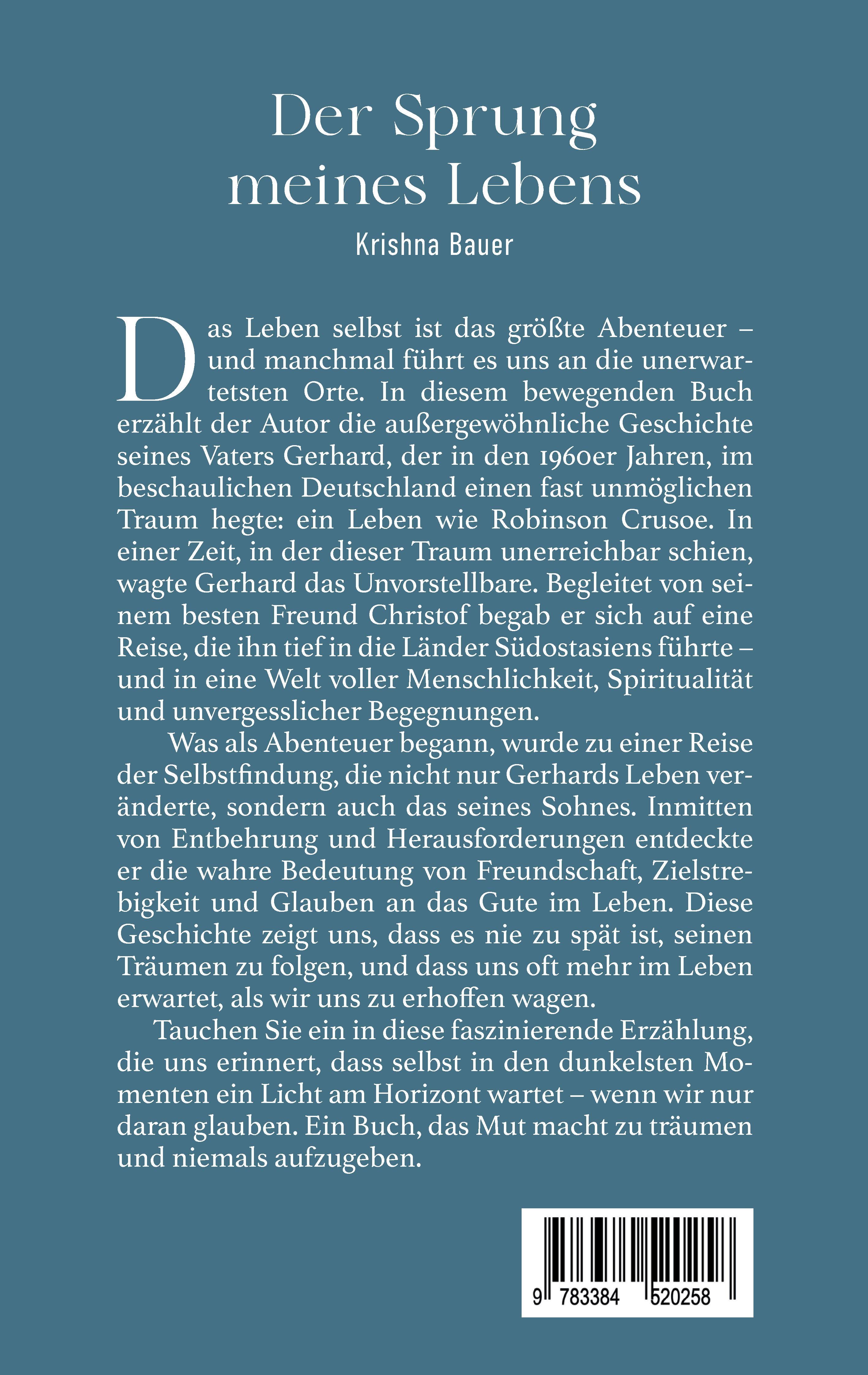 Rückseitencover Der Sprung meines  Lebens