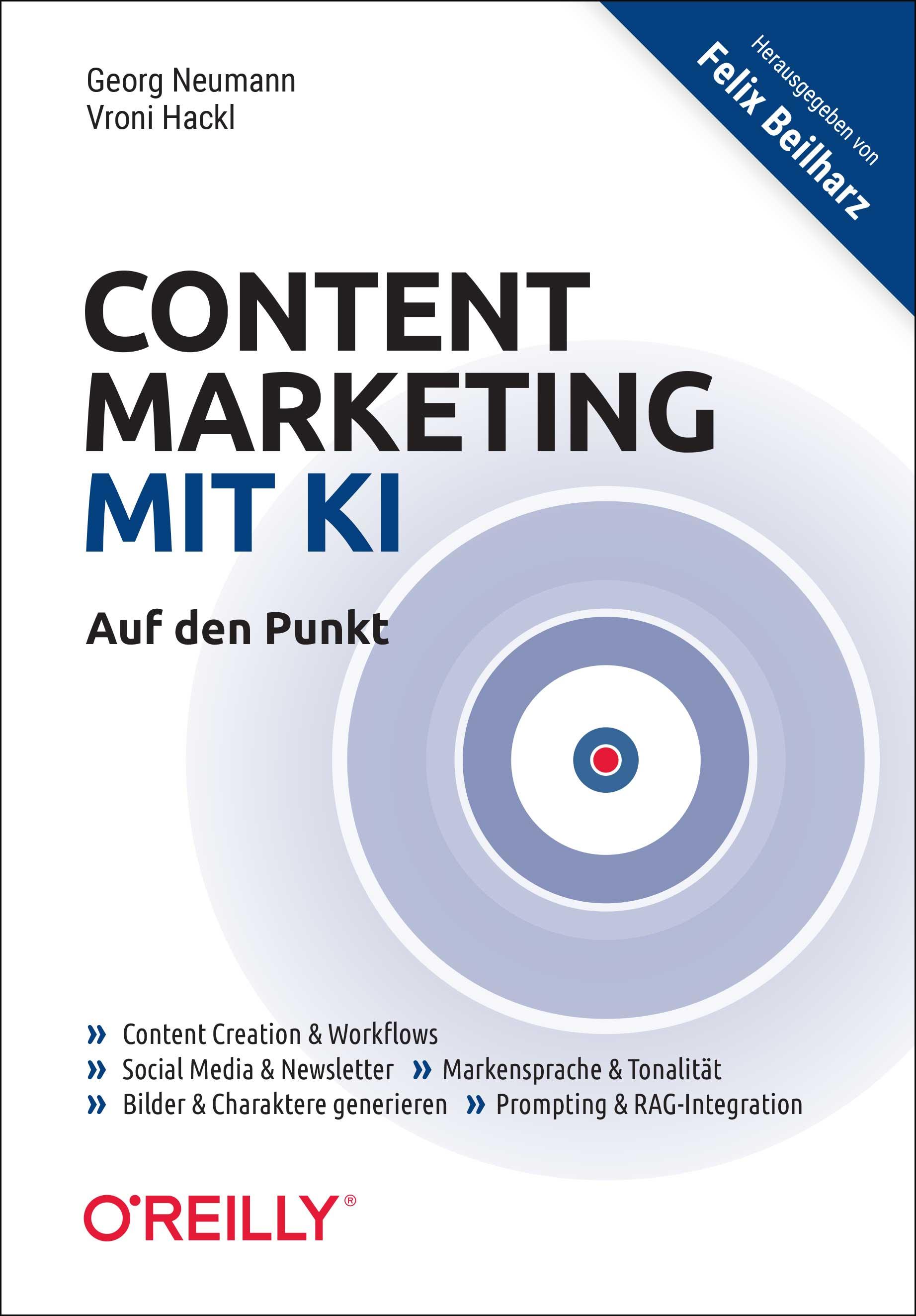 Vorderes Coverbild Content Marketing mit KI - Auf den Punkt