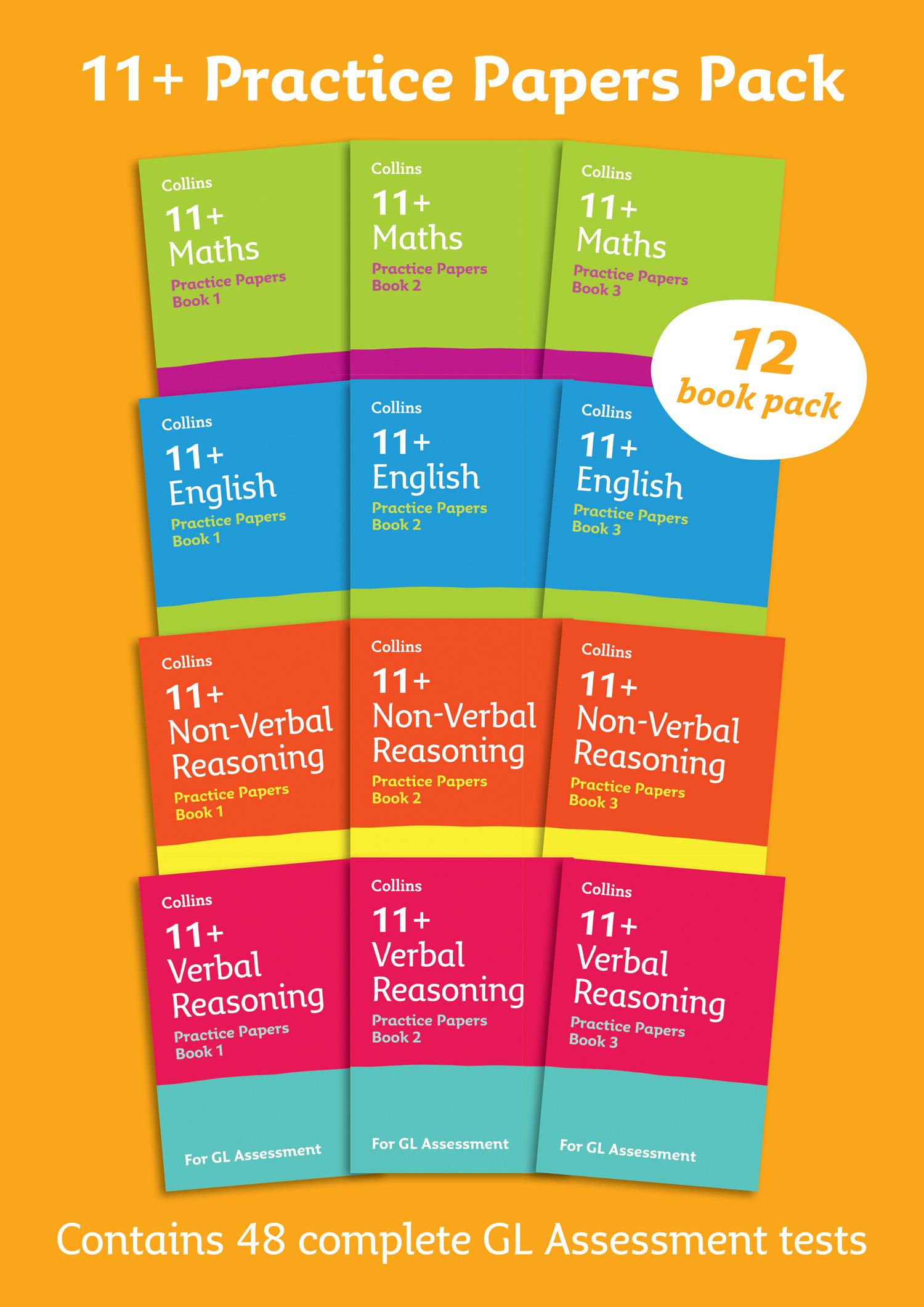 Beispielinhalt (Bild) 11+ GL English, Maths, Verbal Reasoning and Non-Verbal Reasoning Practice Papers Pack (with 12 Practice Papers books)