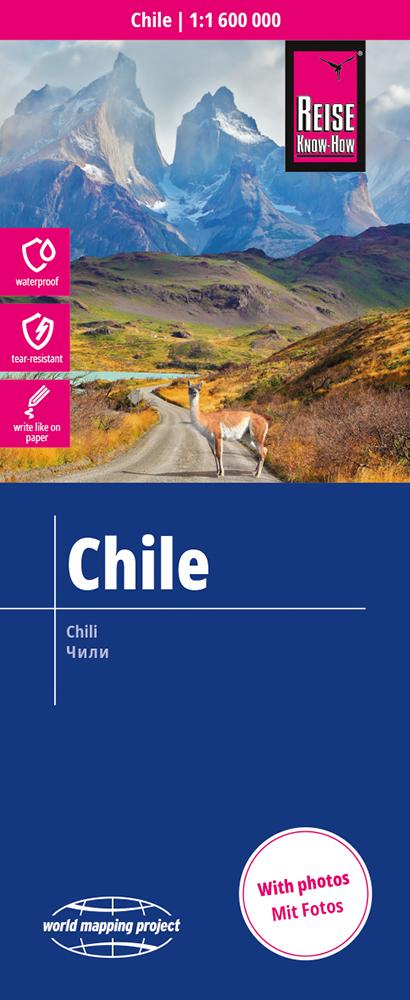 Vorderes Coverbild Reise Know-How Landkarte Chile (1:1.600.000)