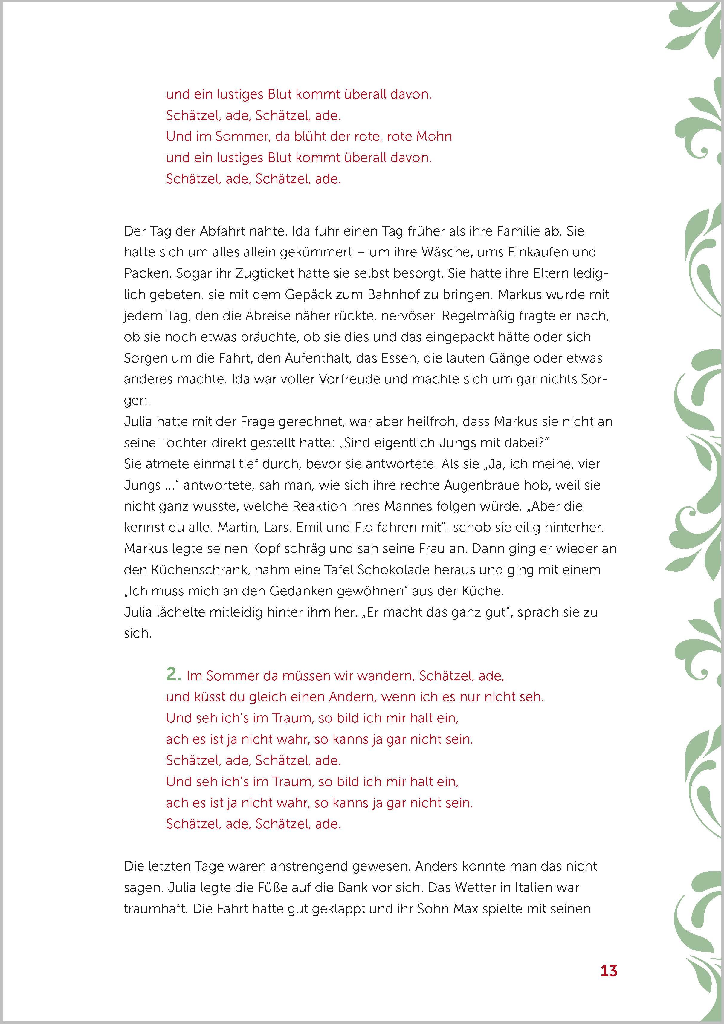 Beispielinhalt (Bild) Kurzgeschichten zum Vorlesen und Mitsingen für Senioren