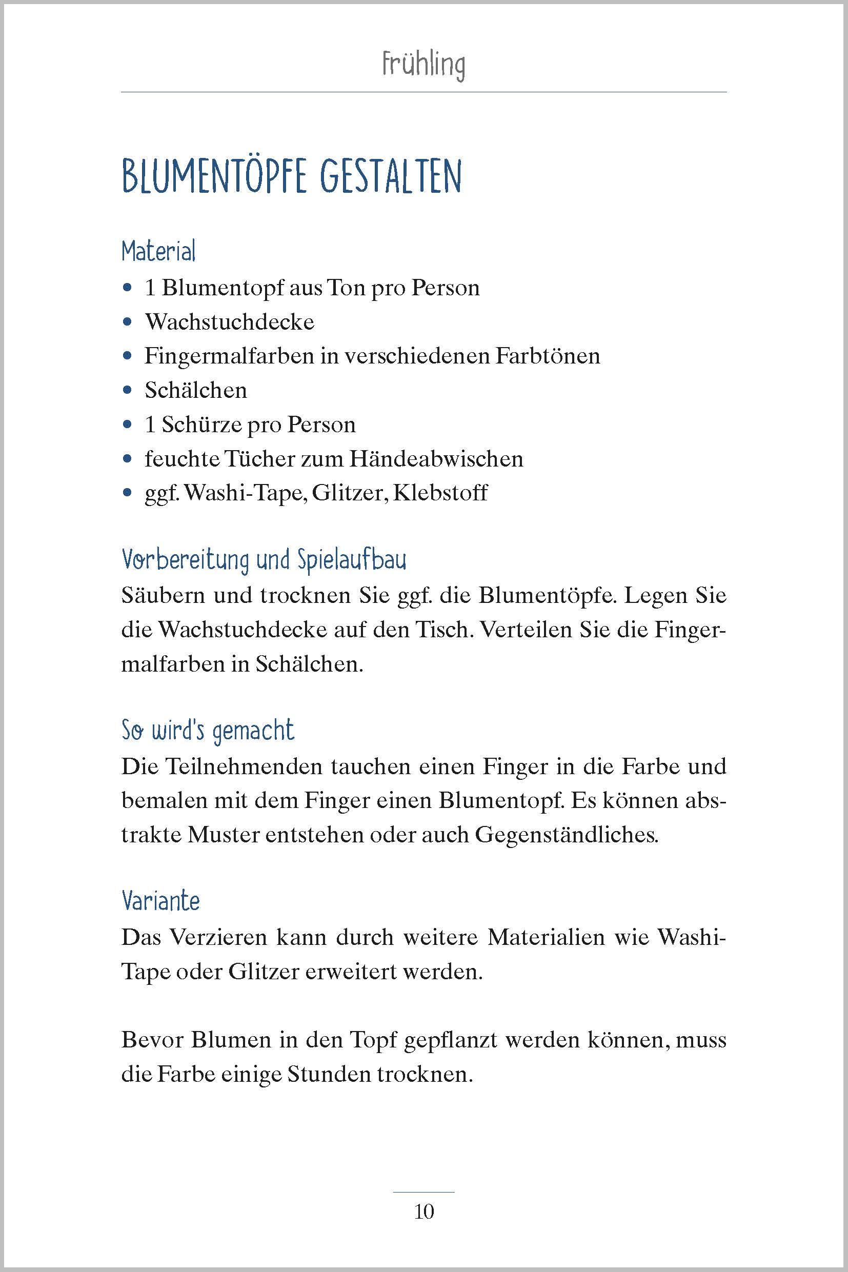 Beispielinhalt (Bild) Spiele zum Tasten und Fühlen