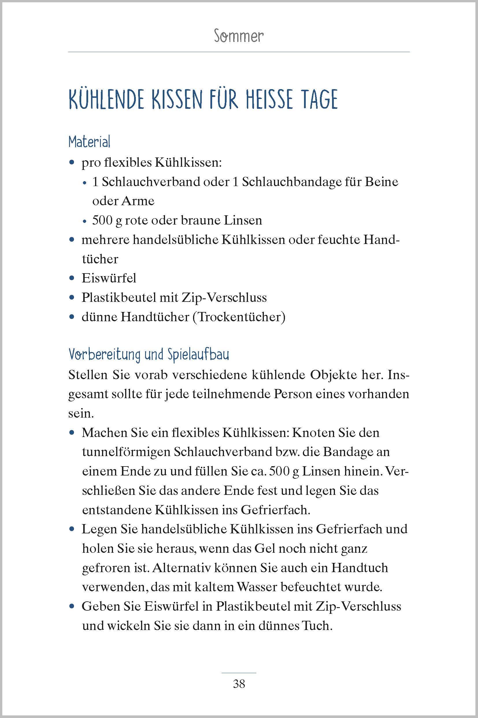 Beispielinhalt (Bild) Spiele zum Tasten und Fühlen