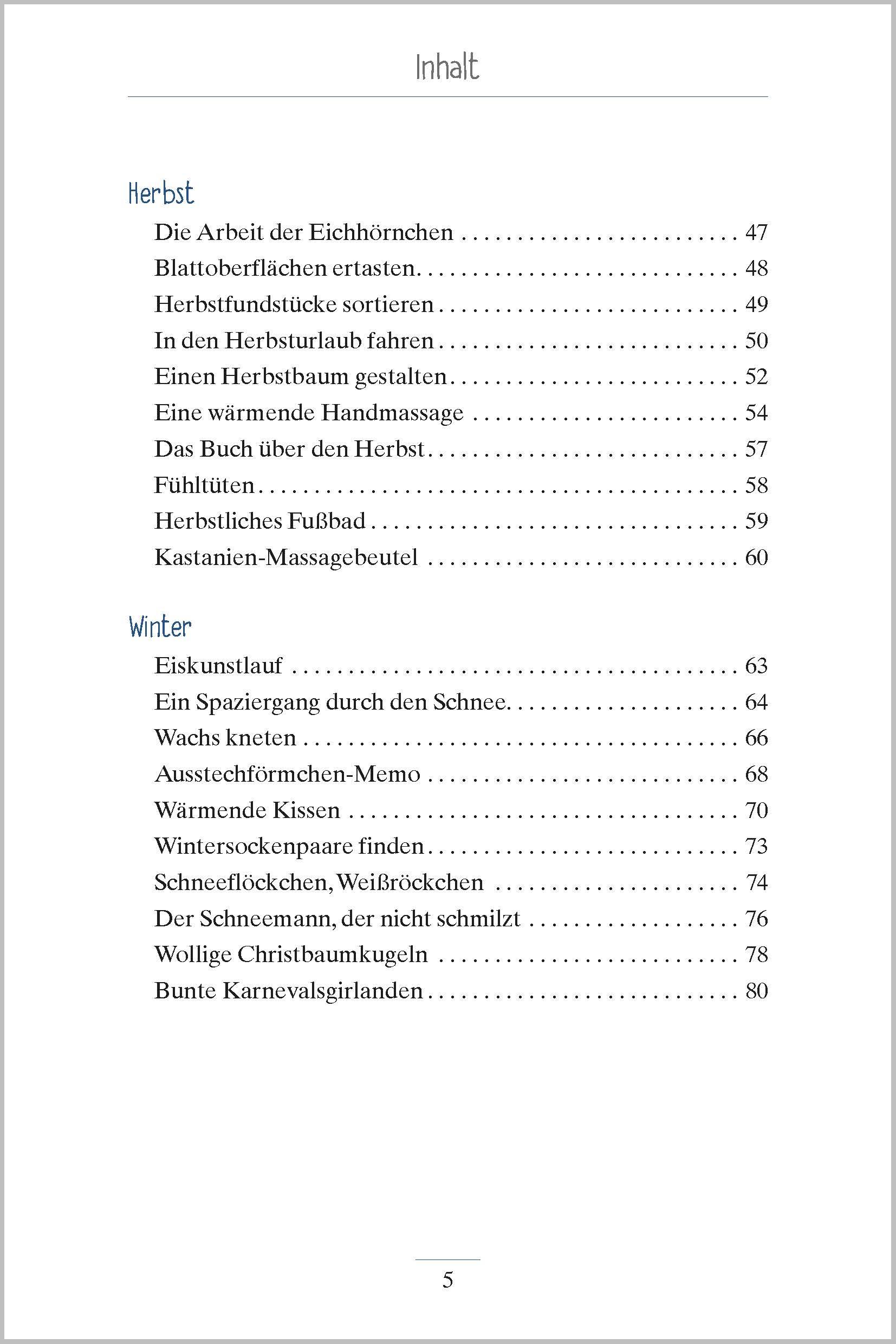 Beispielinhalt (Bild) Spiele zum Tasten und Fühlen