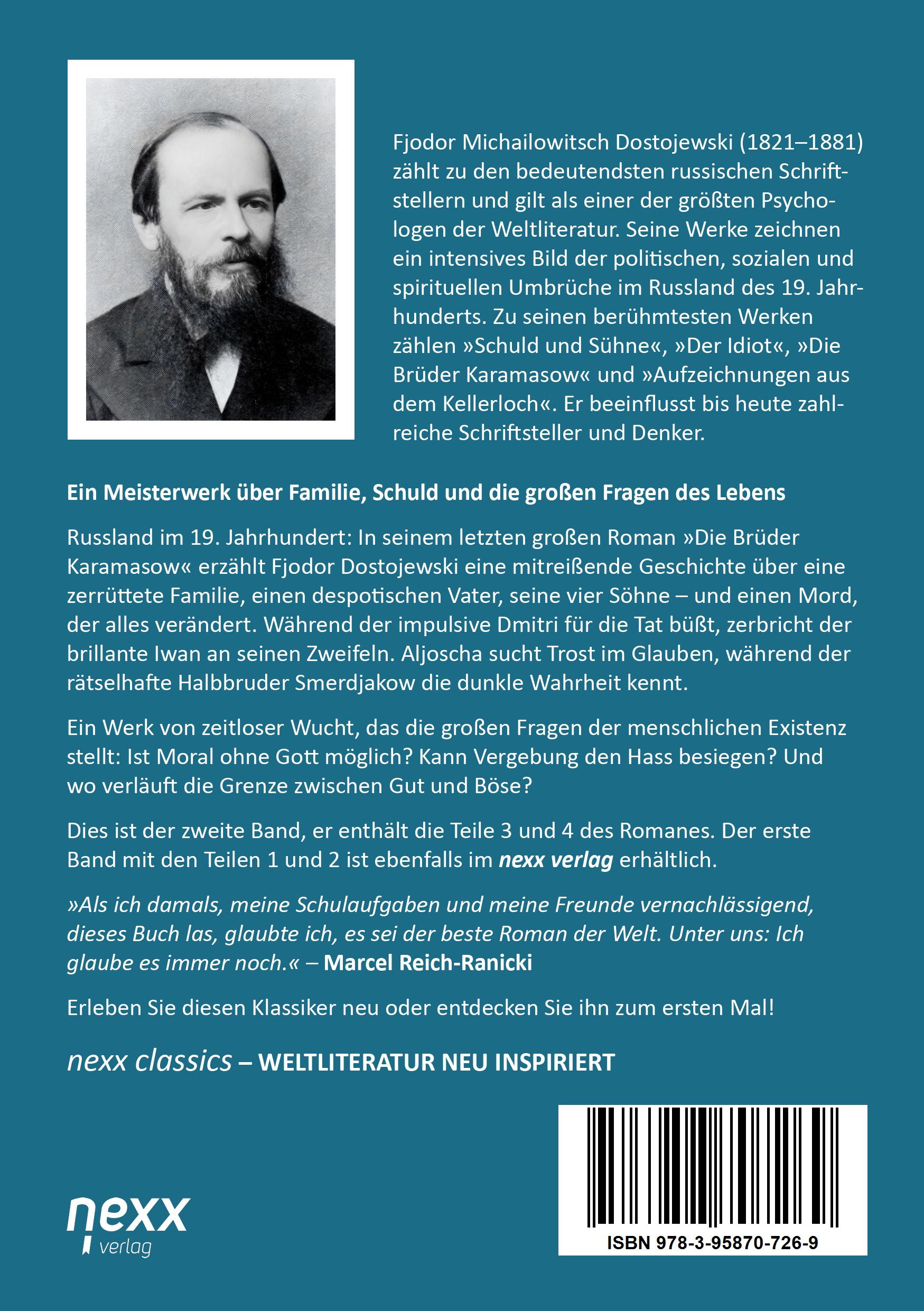 Rückseitencover Die Brüder Karamasow