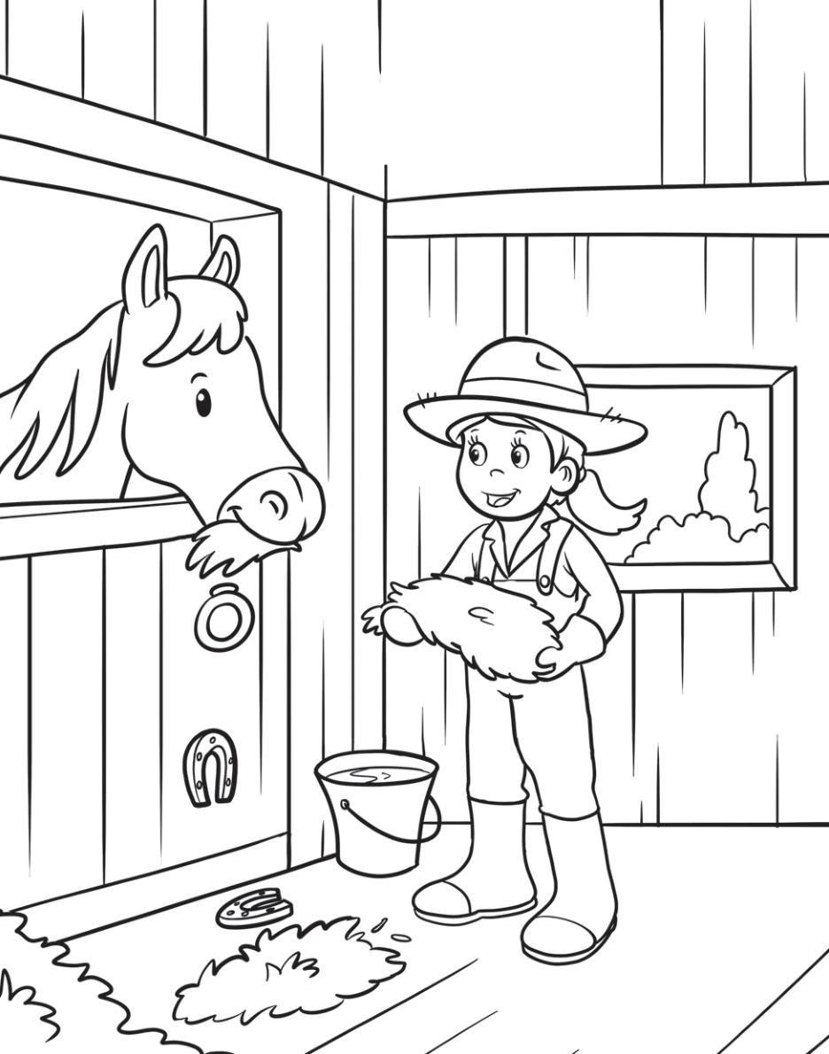 Beispielinhalt (Bild) Bauernhof Wasserzauber Malbuch