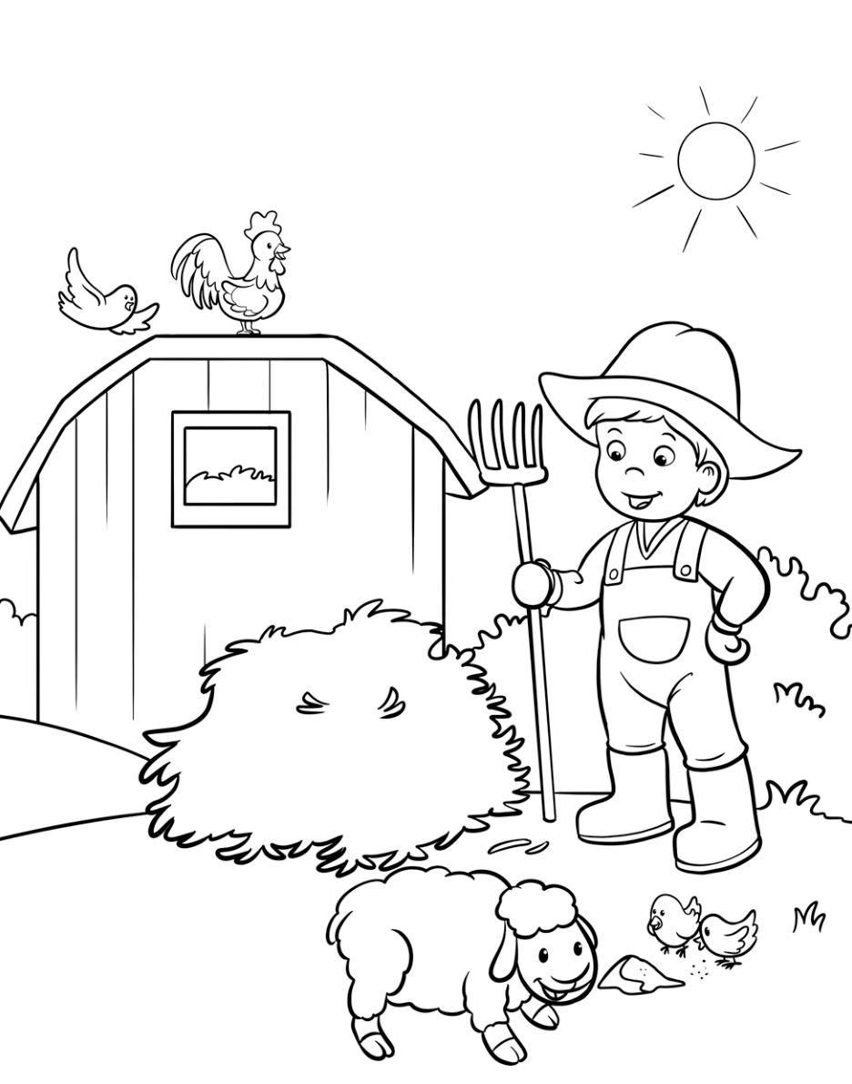 Beispielinhalt (Bild) Bauernhof Wasserzauber Malbuch