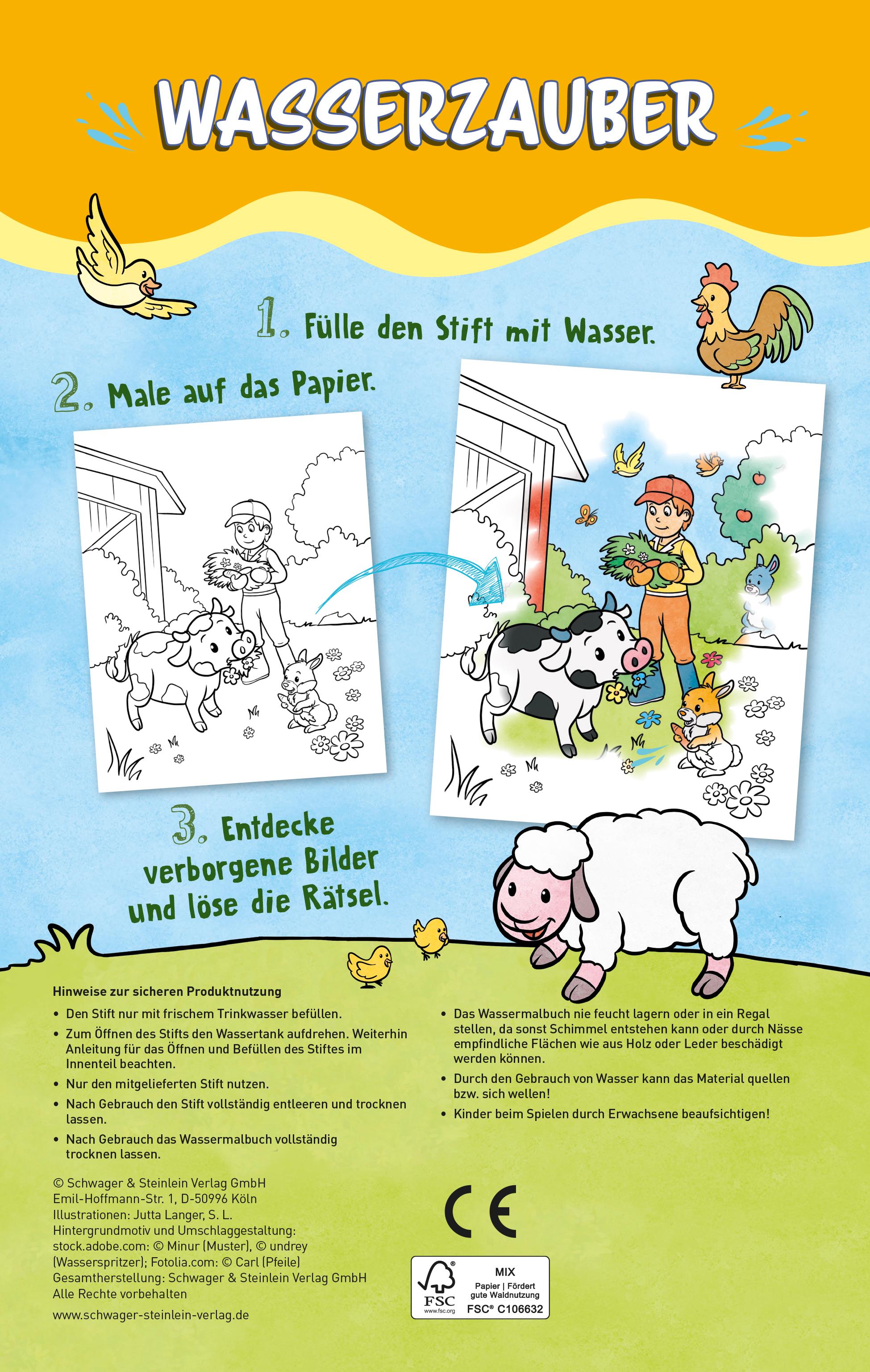 Rückseitencover Bauernhof Wasserzauber Malbuch