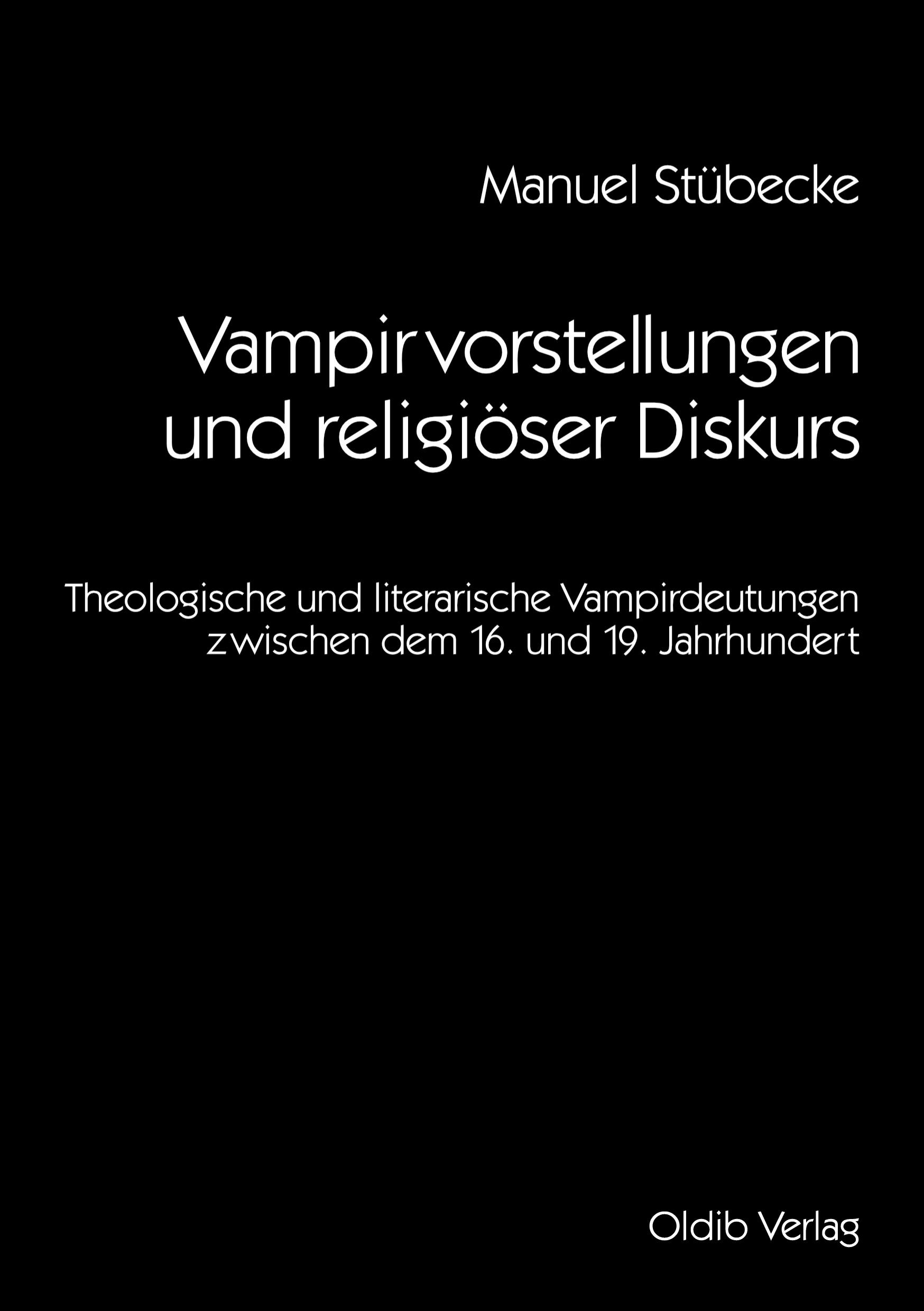 Vorderes Coverbild Vampirvorstellungen und religiöser Diskurs